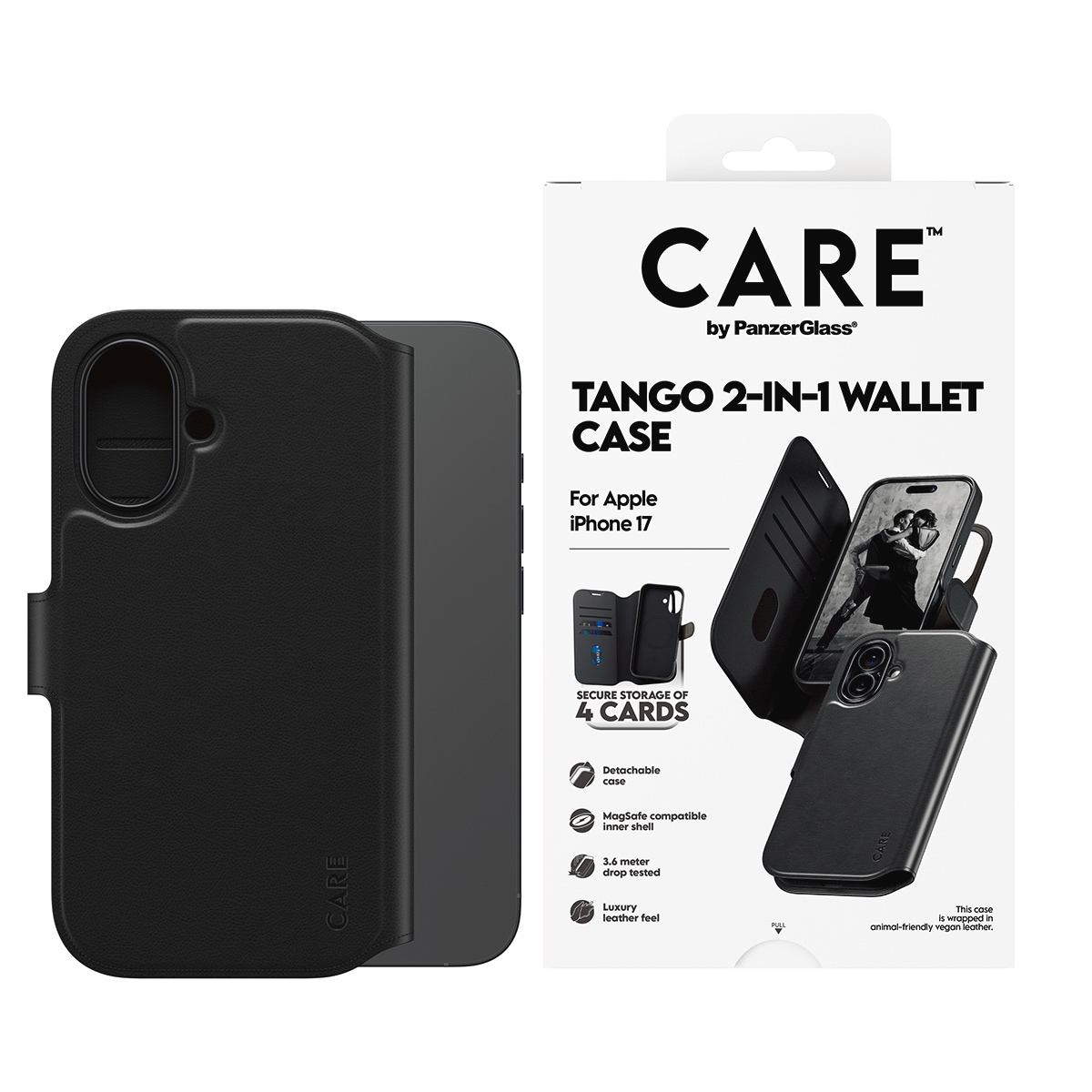 Image of CARE by PanzerGlass Handyhülle "Tango 2-in-1 Wallet Case für Apple iPhone 17" Smartphones Backcover, Schutzhülle, Handyschutzhülle, Case, Schutzcase, stossfest