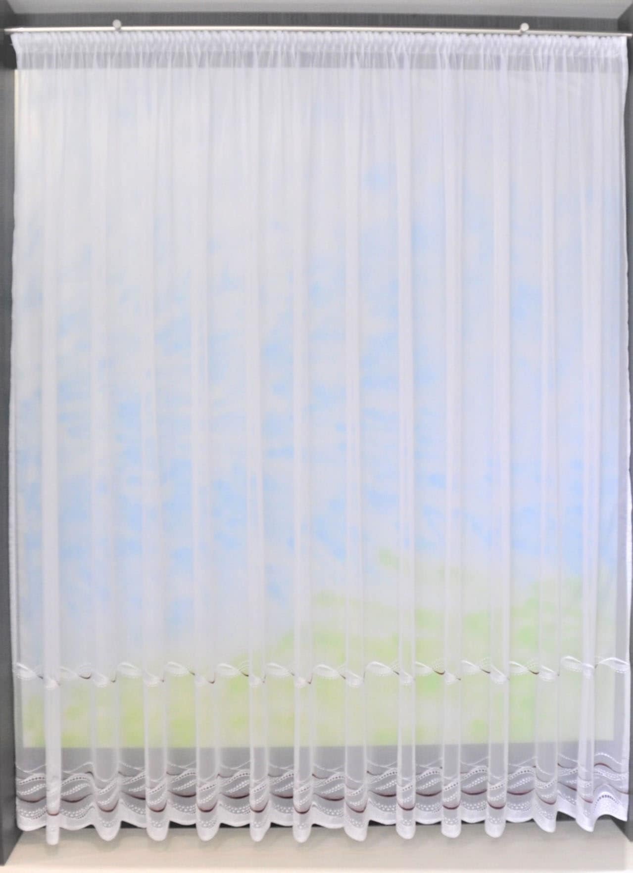 Image of Stickereien Plauen Gardine "Düne" Smokband 1 Stk. tlg.