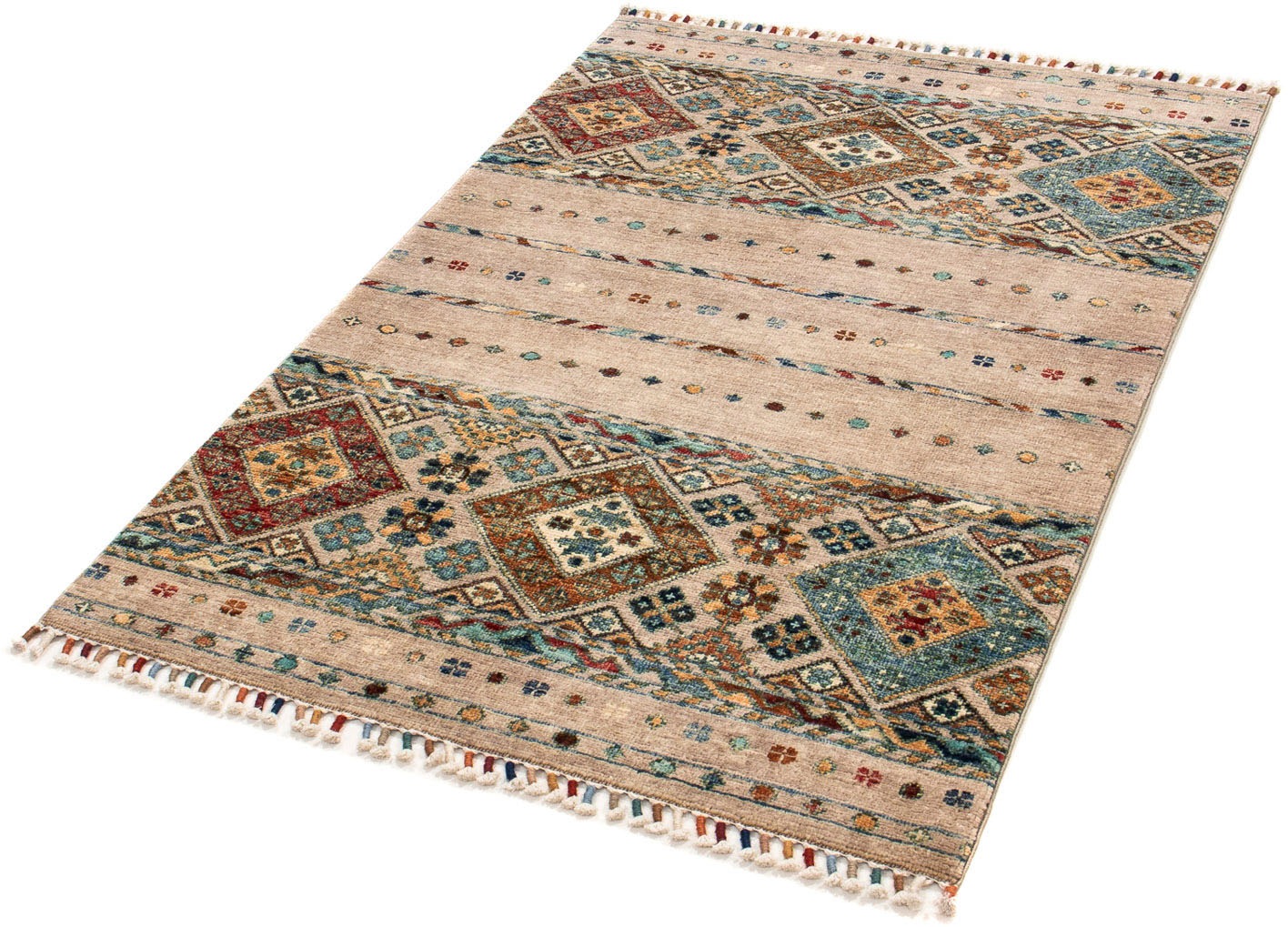 Image of morgenland Orientteppich »Ziegler - 123 x 85 cm - hellbraun«, rechteckig, 6 mm Höhe, Wohnzimmer, Handgeknüpft, Einzelstück mit Zertifikat bei Ackermann Versand Schweiz