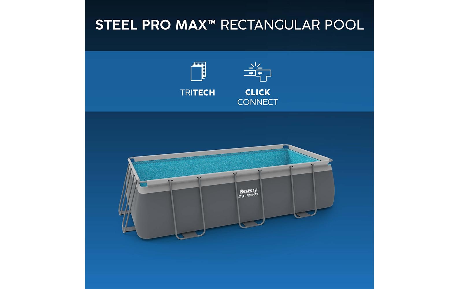 Bestway Jacuzzi »Steel Pro MAX« Rechteckiges Aufstellpool-Set