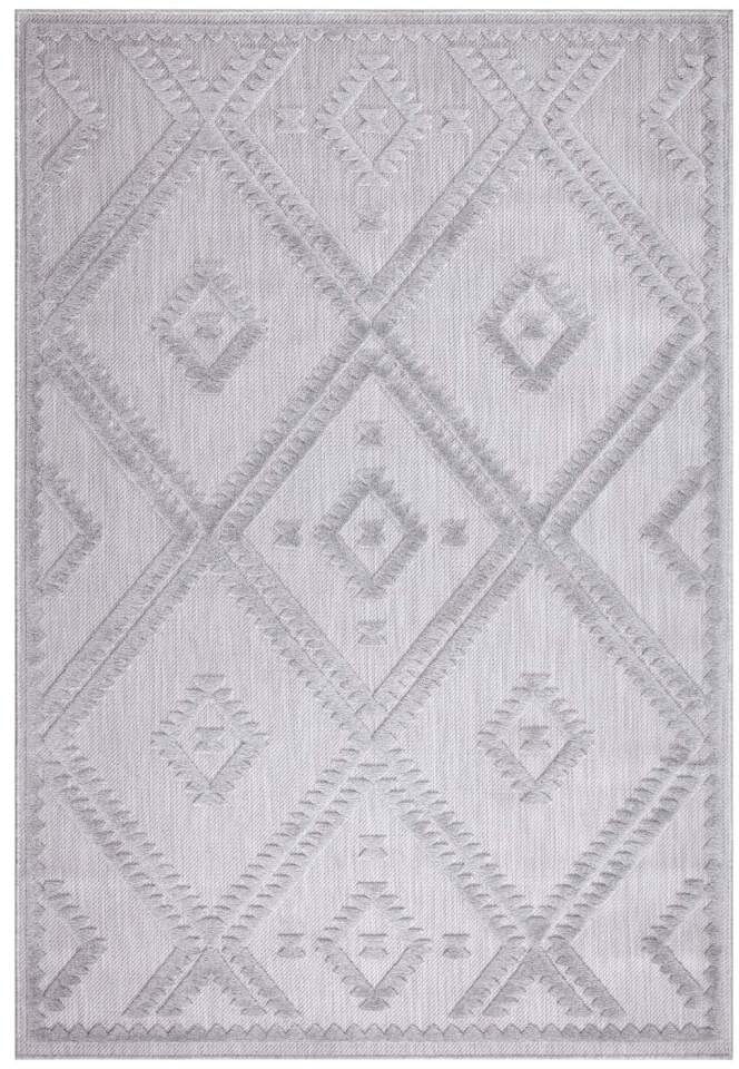 Carpet City Teppich »In-& Outdoorteppich Santorini 454, 3D-Effekt, Raute-Optik« rechteckig 5 mm Höhe Wetterfest & UV-beständig für Terrasse, Balkon, Küche, Flur