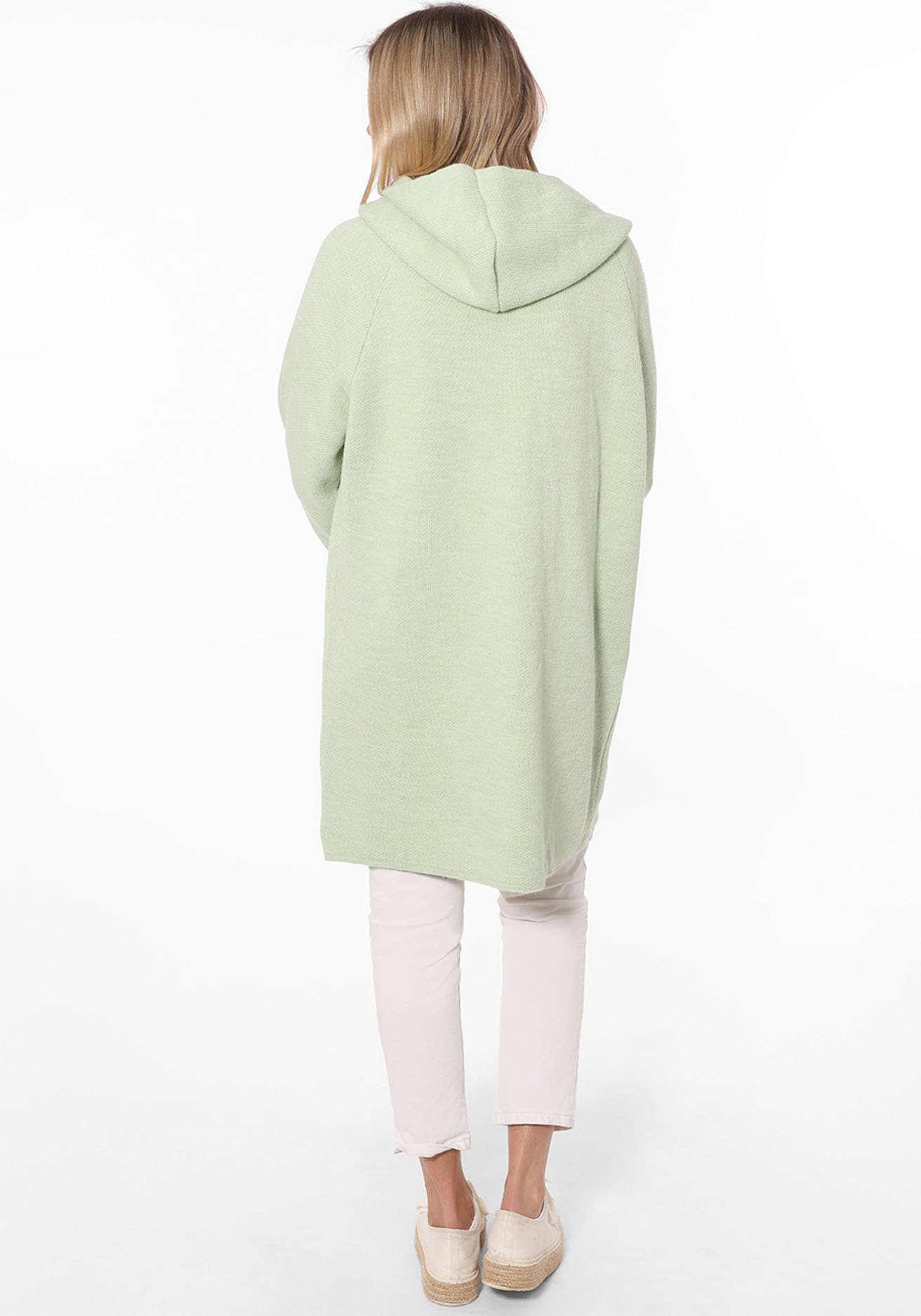 Zwillingsherz Strickjacke, Langarm, bequem, Taschen, One Size, ohne Verschluss, Kapuze