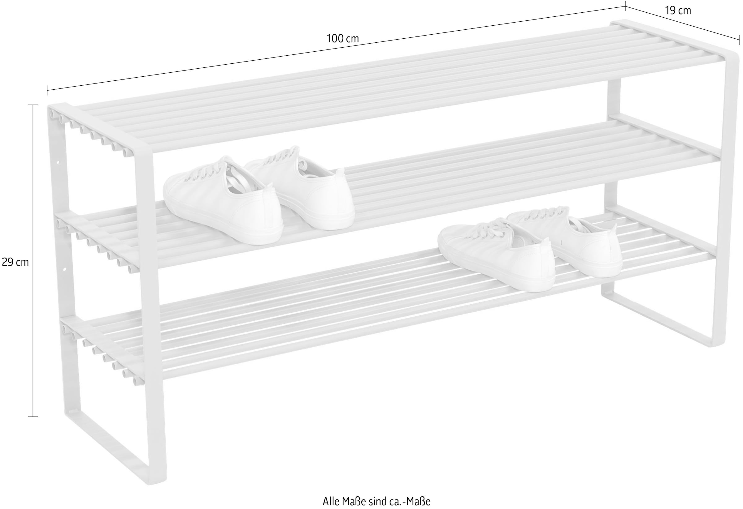 Spinder Design Schuhregal »REX« 1 Stk. tlg. Regal aus Stahl, wahlweise Breite 70 cm oder 100 cm
