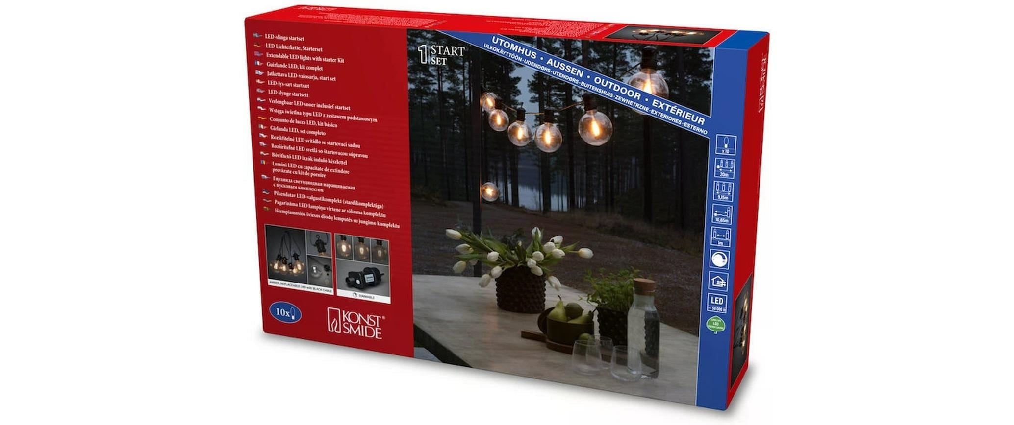 KONSTSMIDE Lichterkette »Basis-Set 2394 10 LEDs Transparent«, 10 St.-flammig