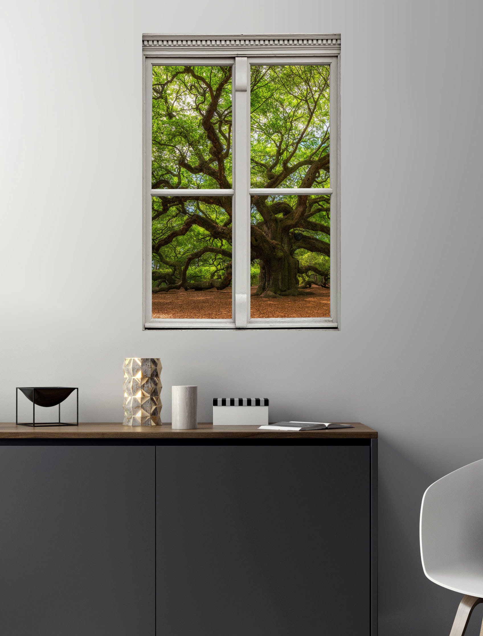 queence Wandsticker »Baum«, Wandsticker, Wandbild, selbstklebend, 3D, Fenster