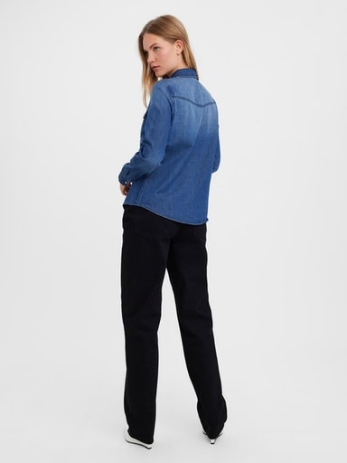Vero Moda Jeansbluse »VMMARIA LS DENIM SLIM SHIRT MIX NEW«