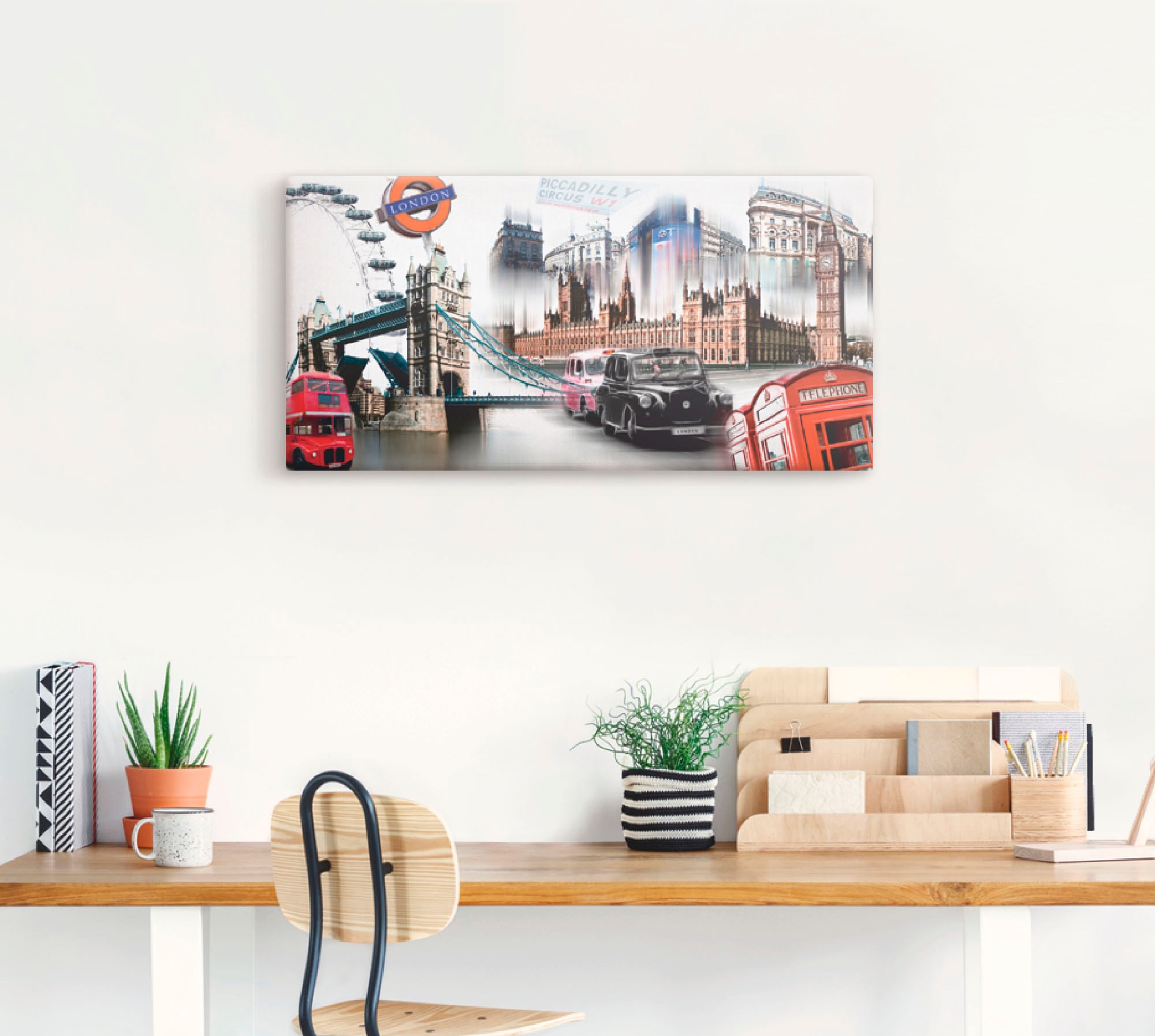 Artland Wandbild »London Skyline Collage IV«, Grossbritannien, (1 St.), als Leinwandbild, Poster, Wandaufkleber in verschied. Grössen