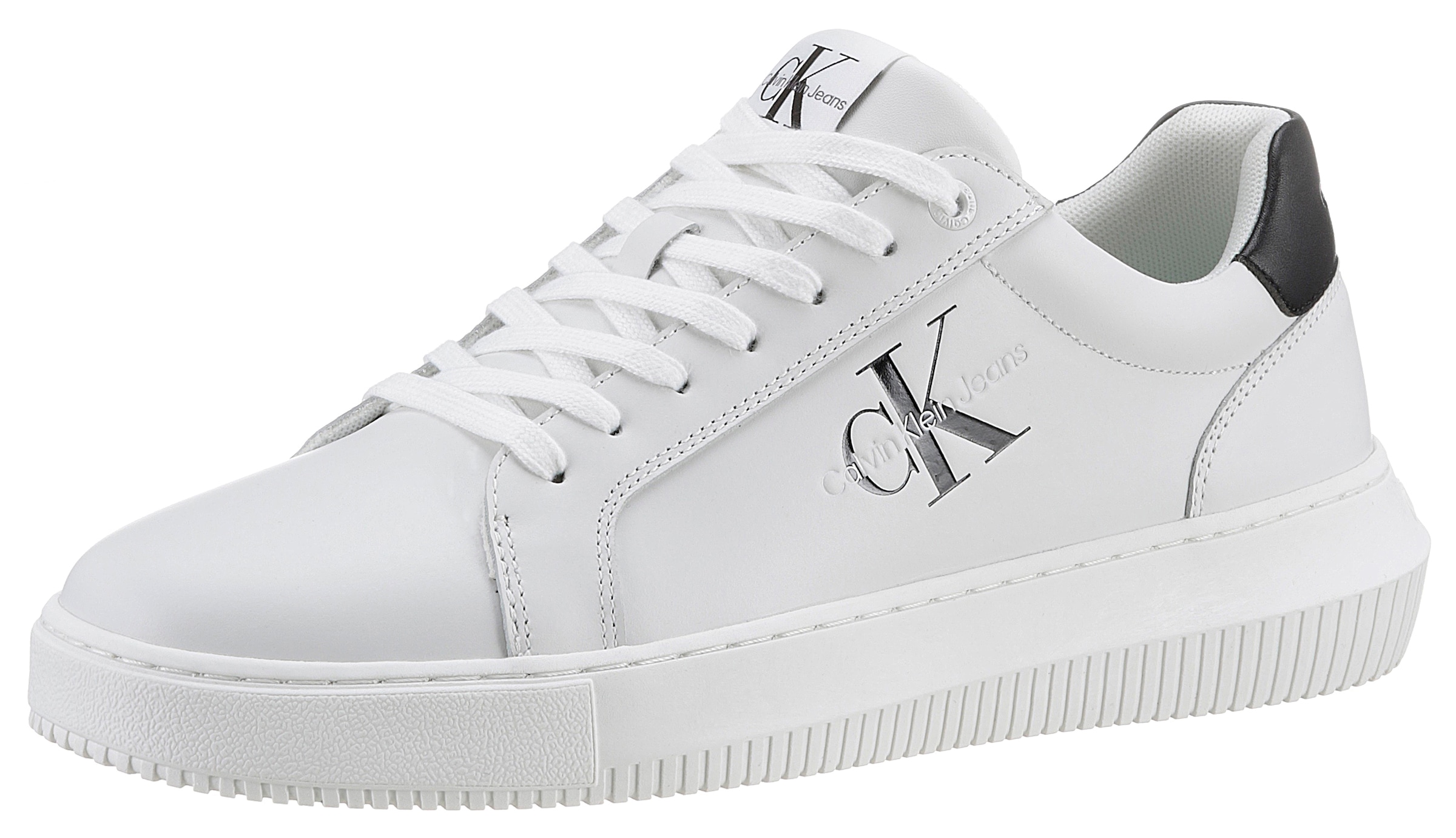 Calvin Klein Jeans Plateausneaker »SEAMUS 20L«, Freizeitschuh, Halbschuh, Schnürschuh mit Kontrastbesatz