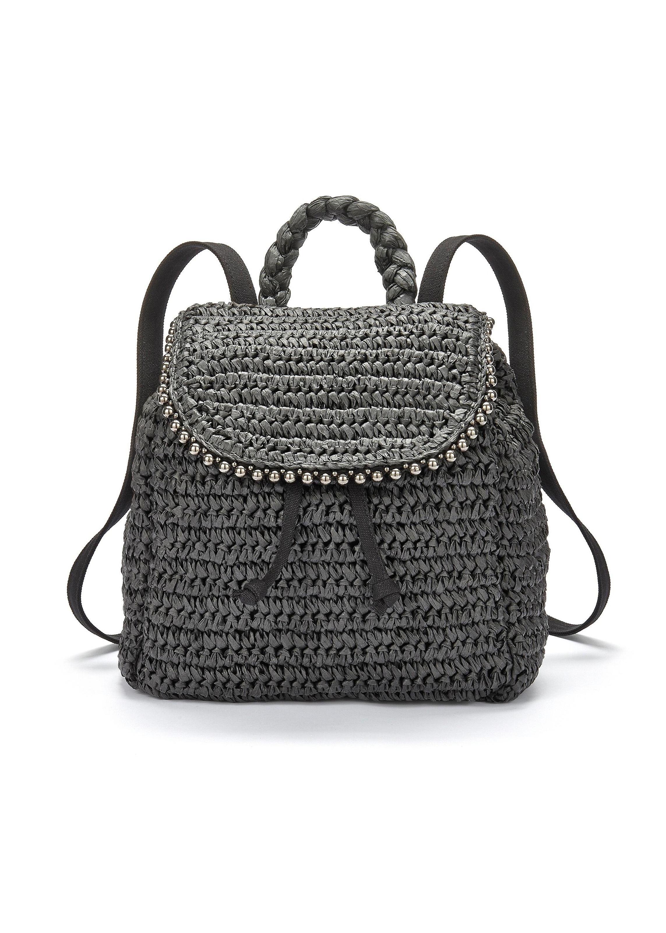 Image of LASCANA Rucksack, aus Bast mit Metallapplikation VEGAN bei Ackermann Versand Schweiz