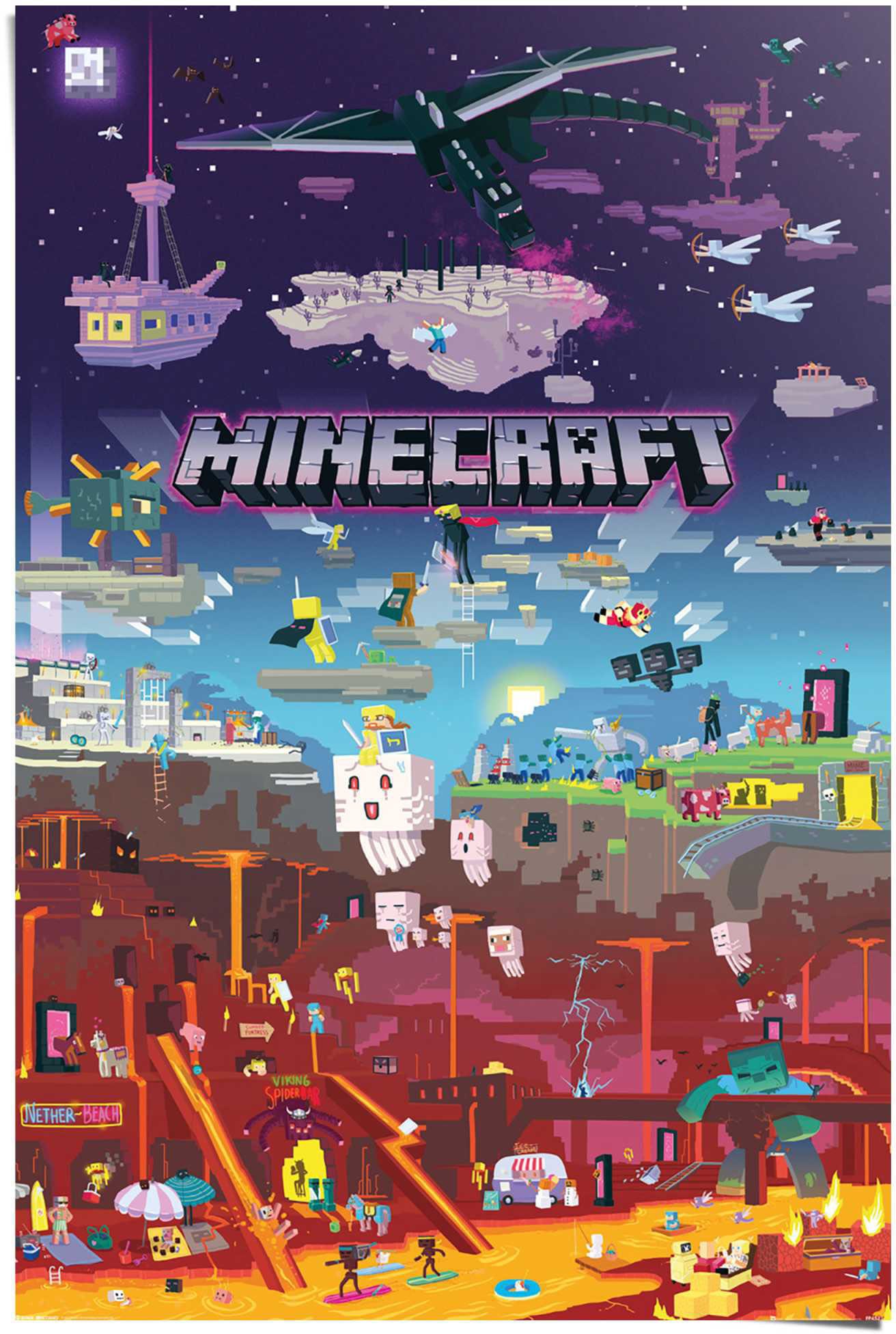 Image of Reinders! Poster »Poster Minecraft - world beyond«, Spiele, (1 St.) bei Ackermann Versand Schweiz