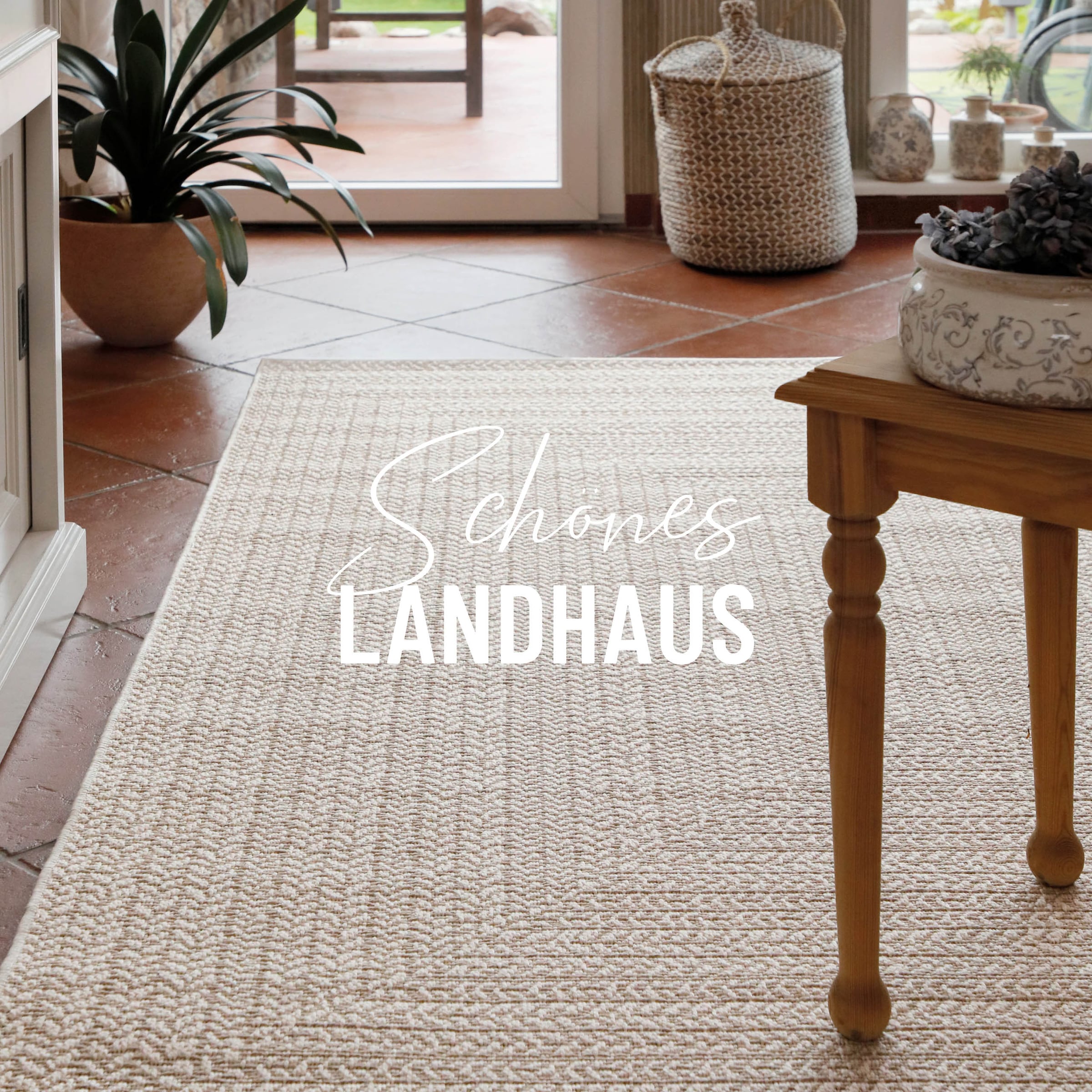 Wecon home Läufer »Layo« rechteckig 6 mm Höhe Flachgewebe, wetterfest, geometrisches Design, In- & Outdoor Teppich