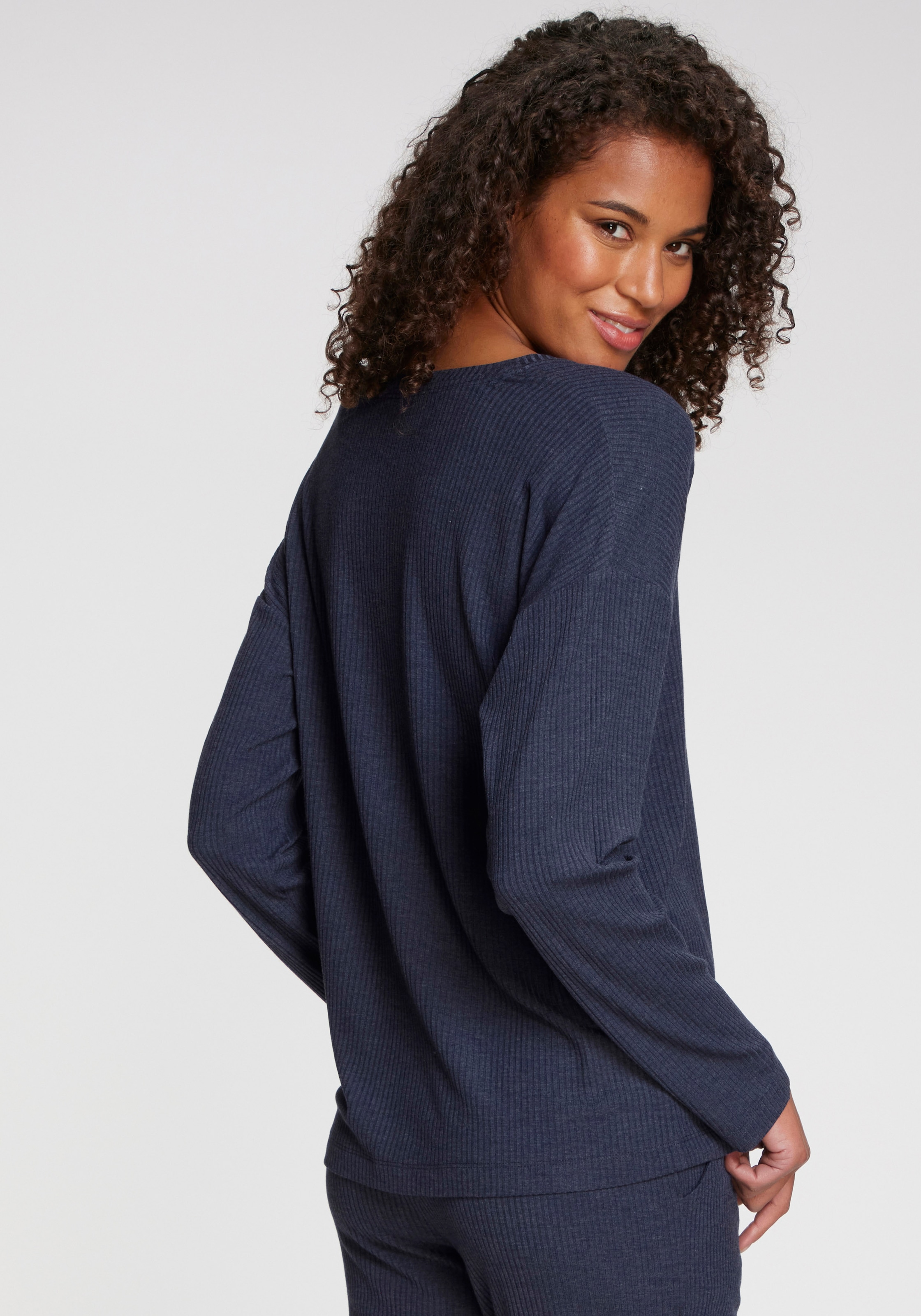 s.Oliver Haut de pyjama aus weicher Rippqualität