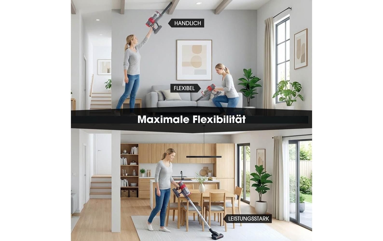 CLEANmaxx Akku-Hand-und Stielstaubsauger »22,2 V«