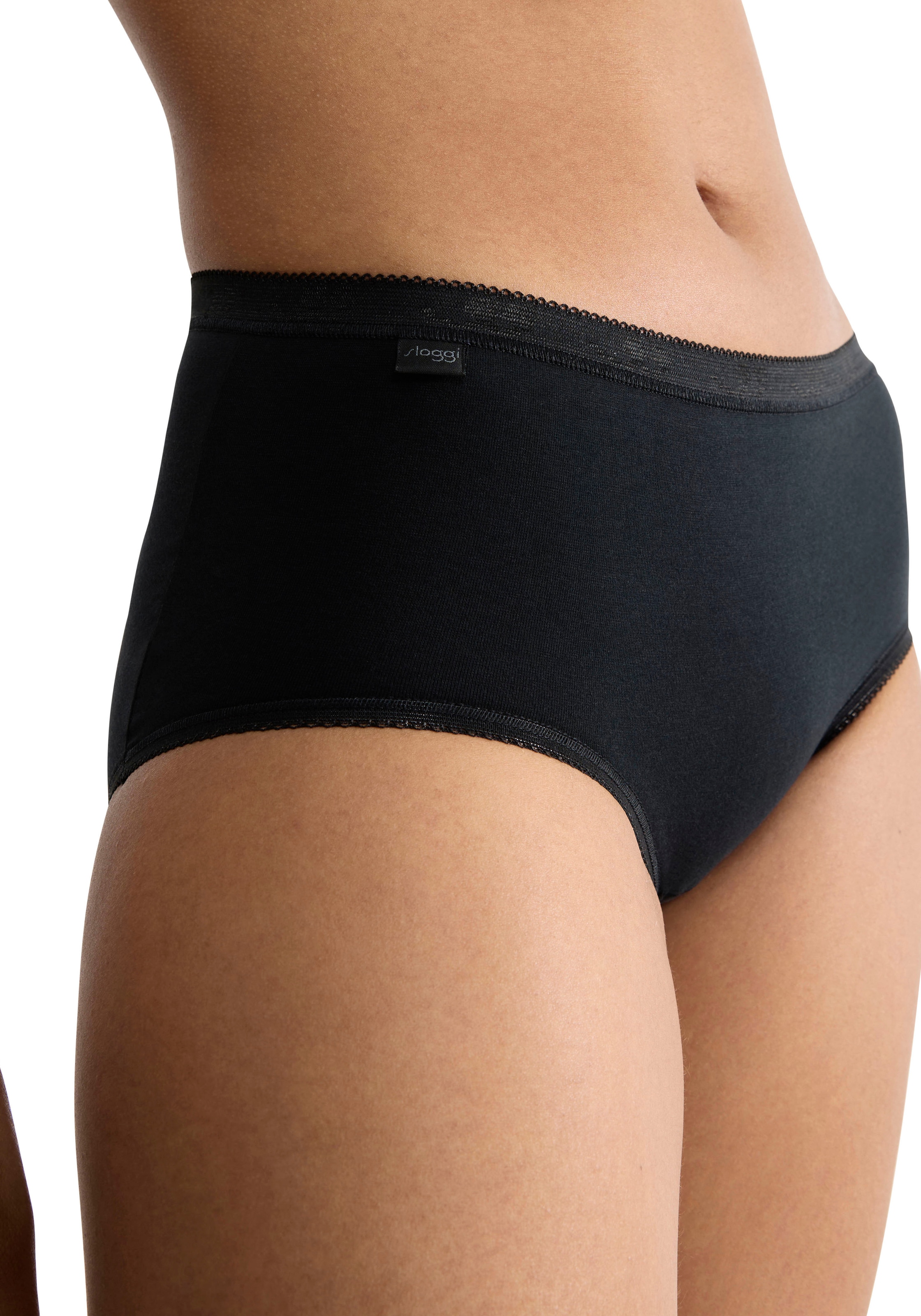 sloggi Midislip »Basic+« 4er Pack,  perfekter Sitz, feminin, Baumwollmischung, Single Jersey, weich
