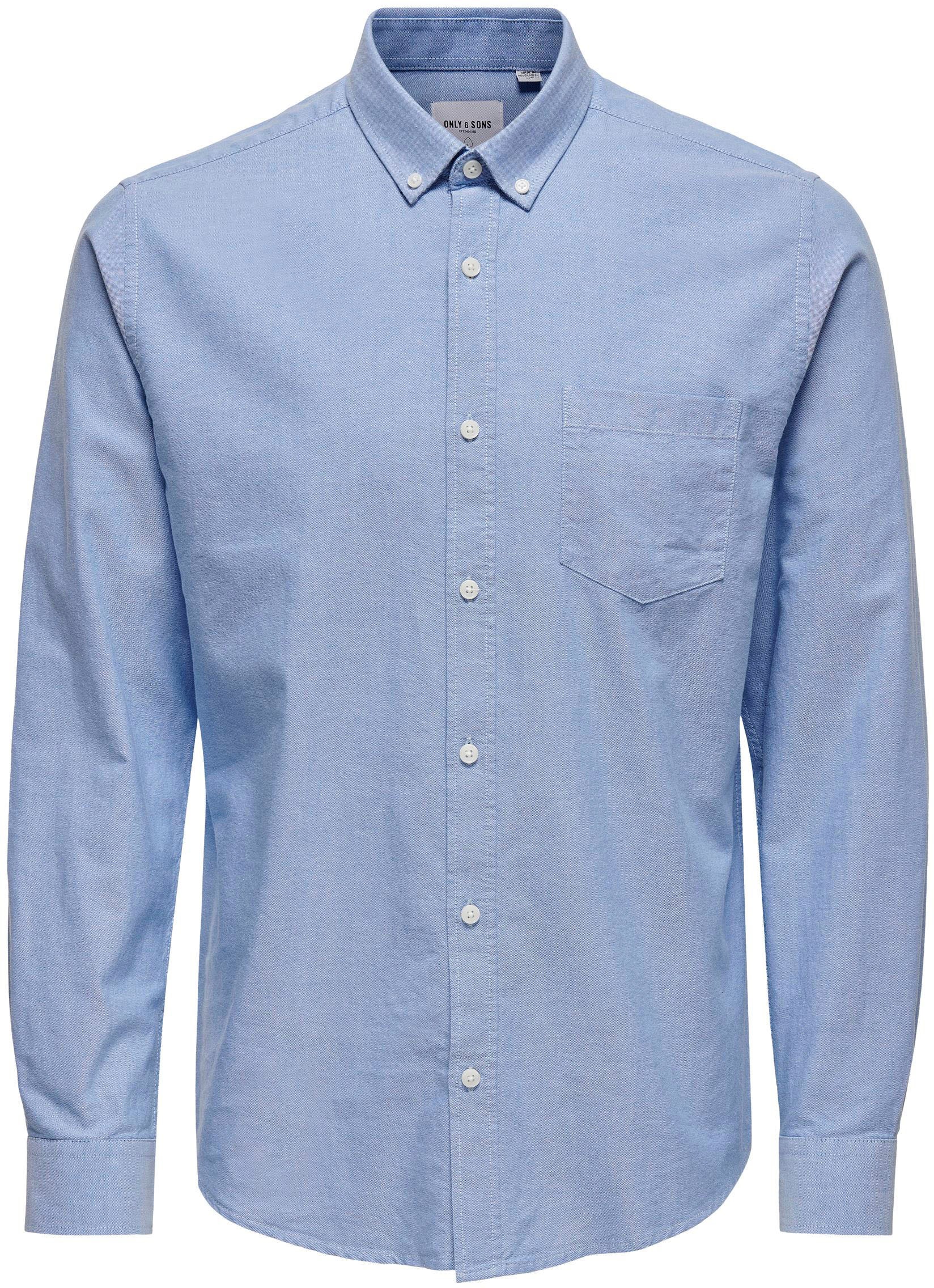 ONLY & SONS Langarmhemd »ONSALVARO SLIM LS OXFORD SHIRT NOOS«