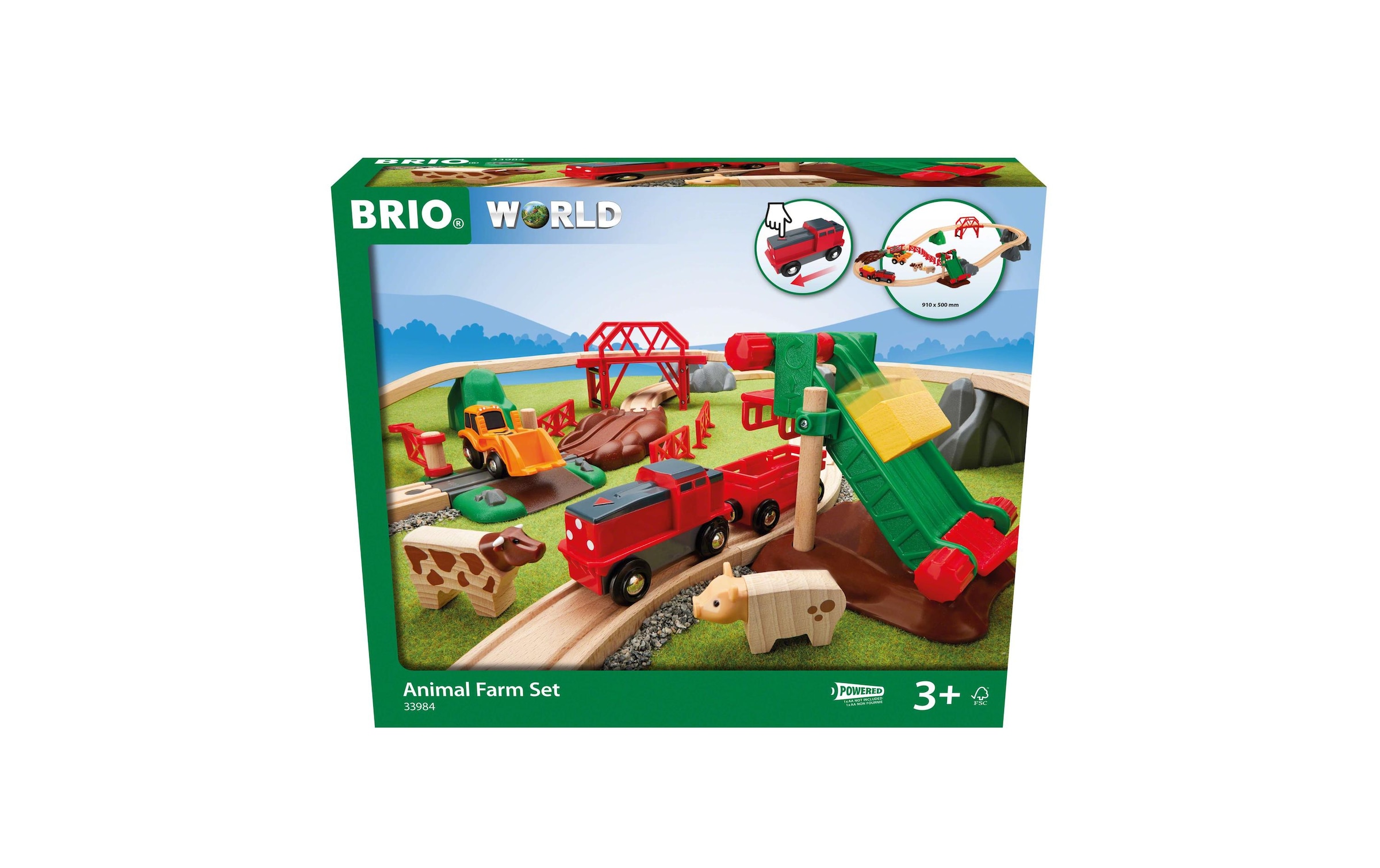 BRIO® Spielzeug-Eisenbahn »Grosses Bauernhof-Set«