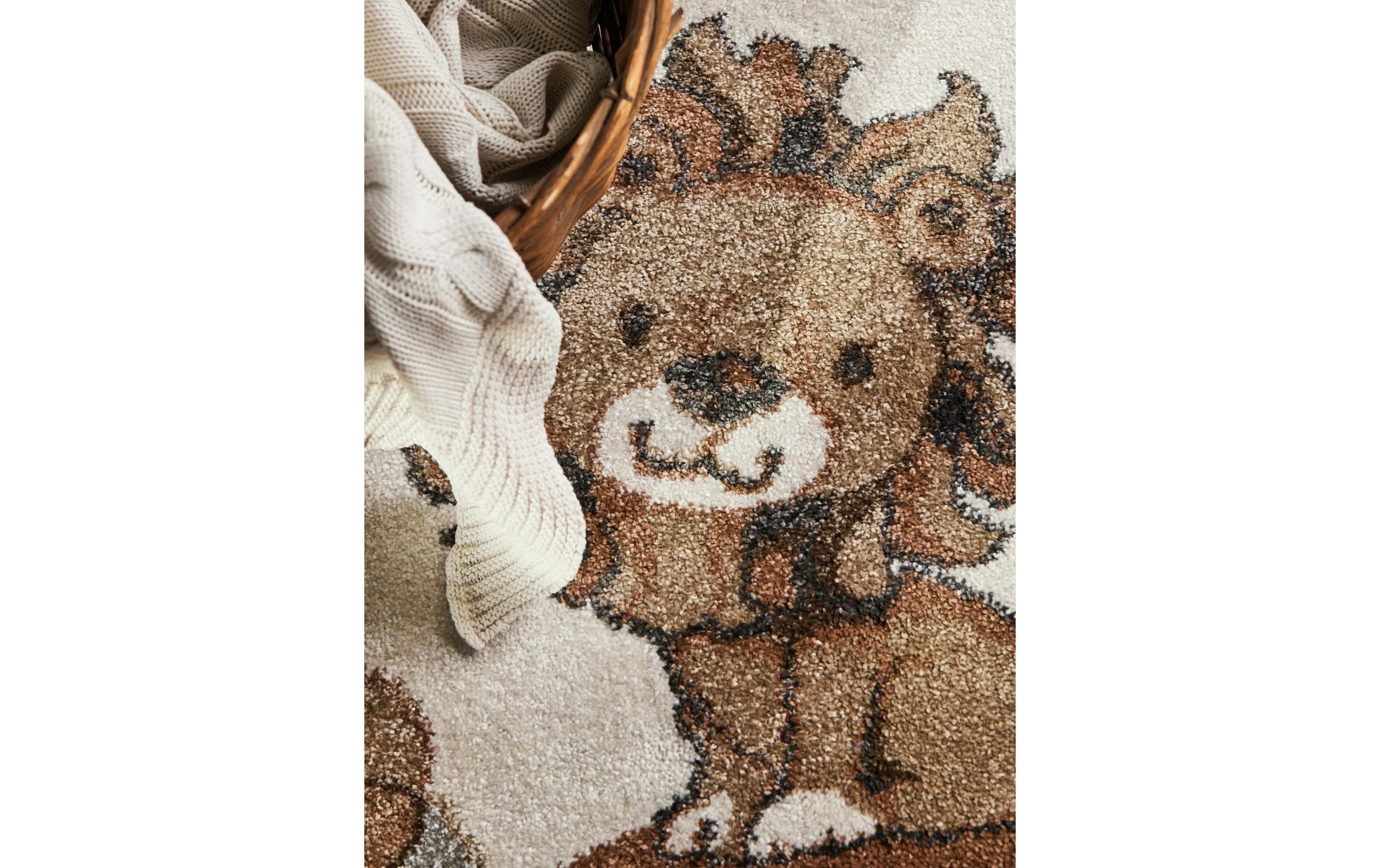Villeroy & Boch Kinderteppich »Roar like a Lion Teppich« rund 9 mm Höhe Spielteppich weich, Kinderzimmer, Boho Kids Spielunterlage, Tieremotiv