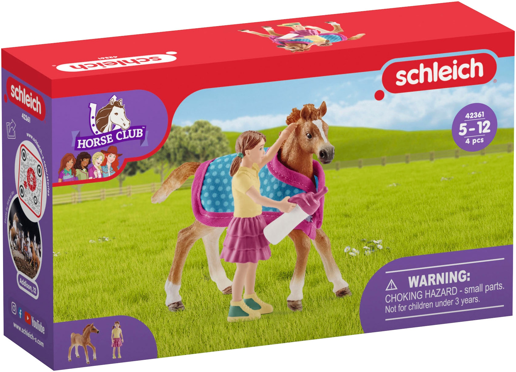 Schleich® Spielfigur »HORSE CLUB, Fohlen mit Decke (42361)«