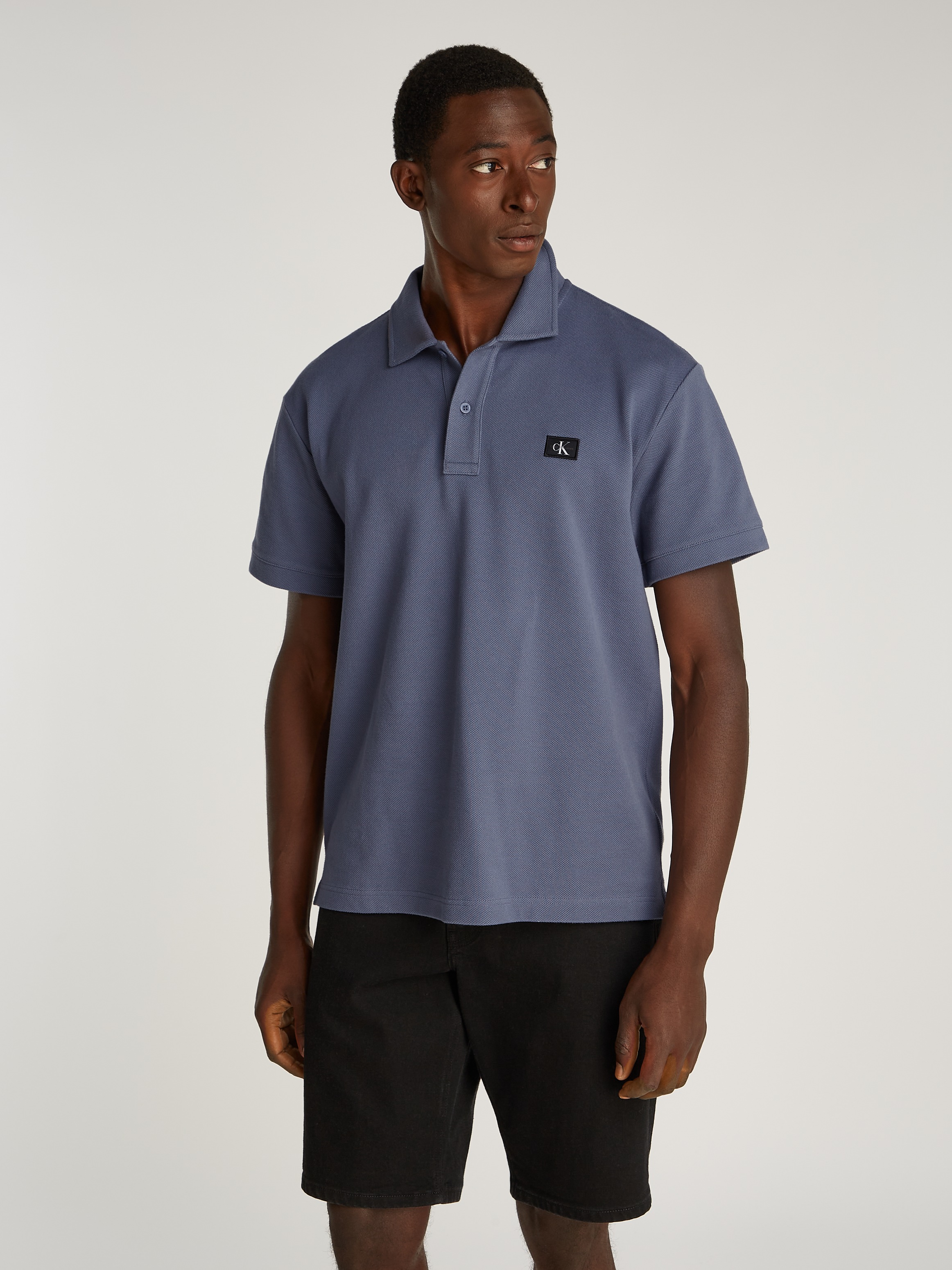 Image of Calvin Klein Poloshirt "WOVEN LABEL POLO" Logodruck