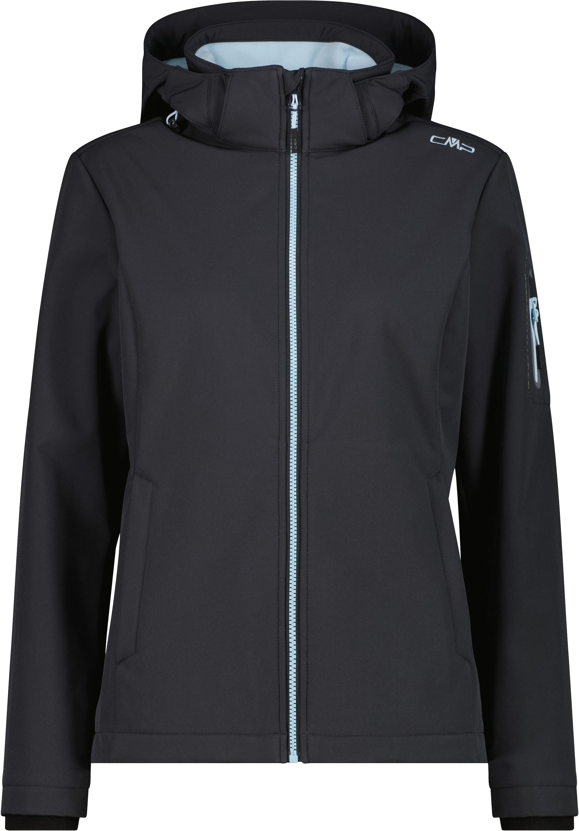 CMP Veste softshell »WOMAN JACKET DET HOOD« avec capuche avec capuche, coupe-vent et déperlant