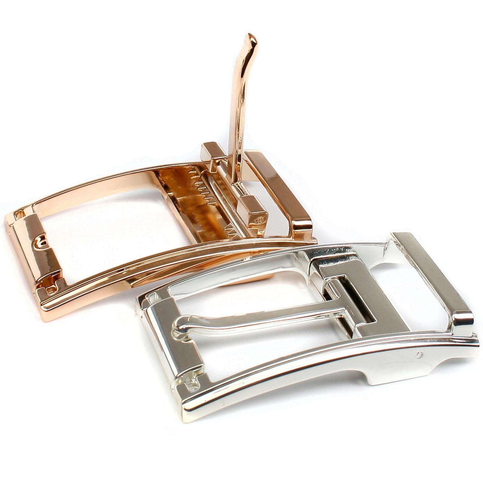 Anthoni Crown Ceinture en cuir mit dekorativer Schliesse, helle Rückseite