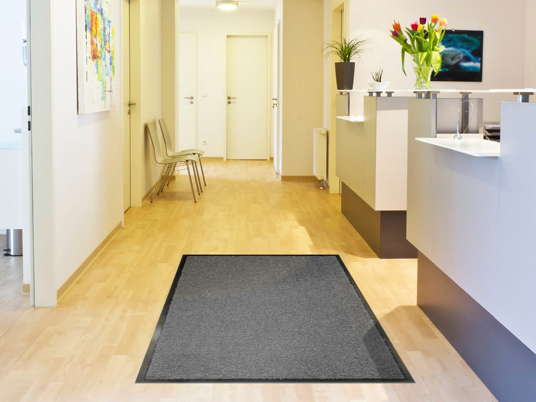 Primaflor-Ideen in Textil Fussmatte »Schmutzfangmatte CLEAN PRO, Made in Belgium« rechteckig 8 mm Höhe Uni-Farben, UV-beständig, strapazierfähig, waschbar