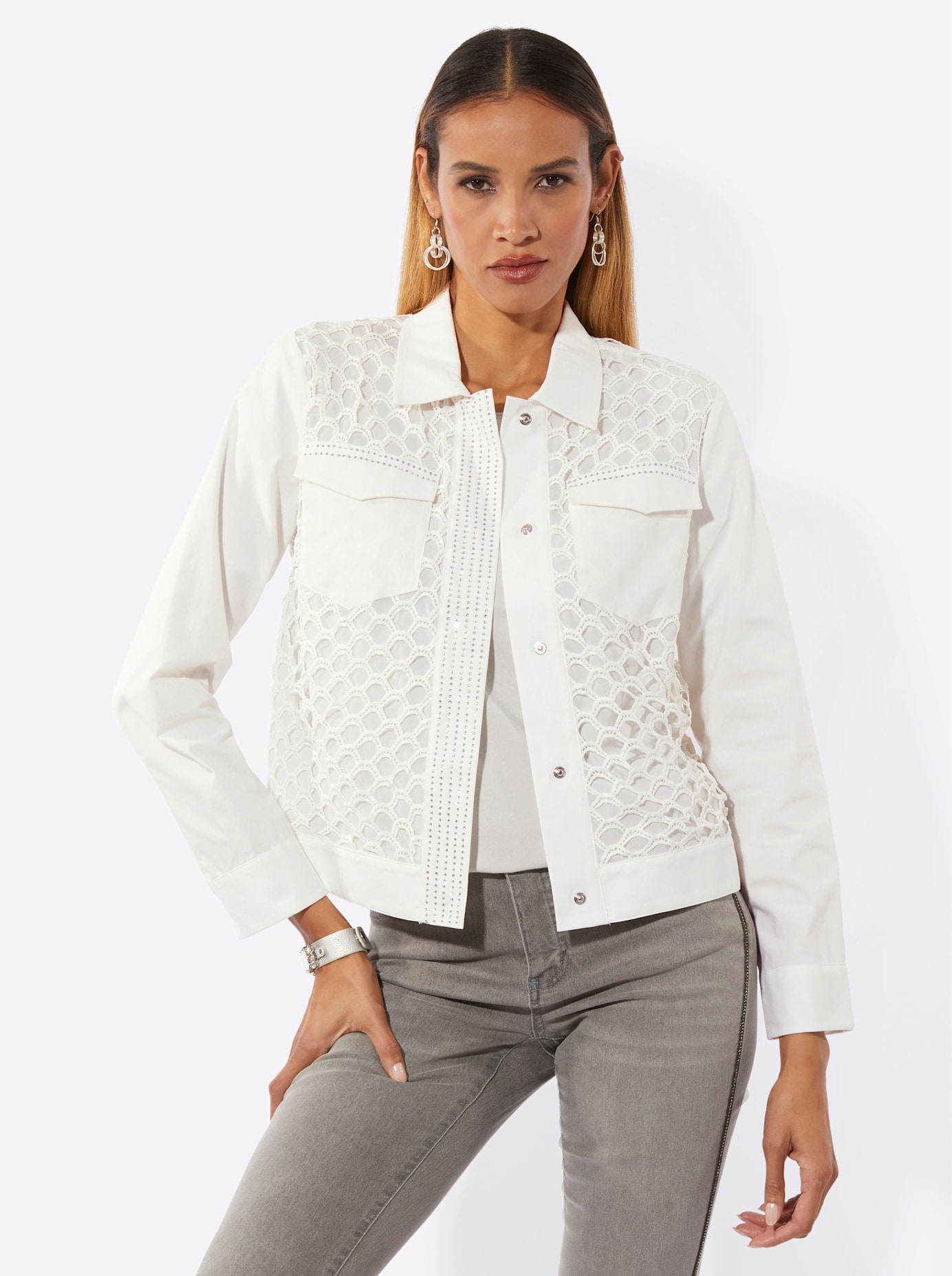 creation L Veste blazer »Spitzen-Jacke«