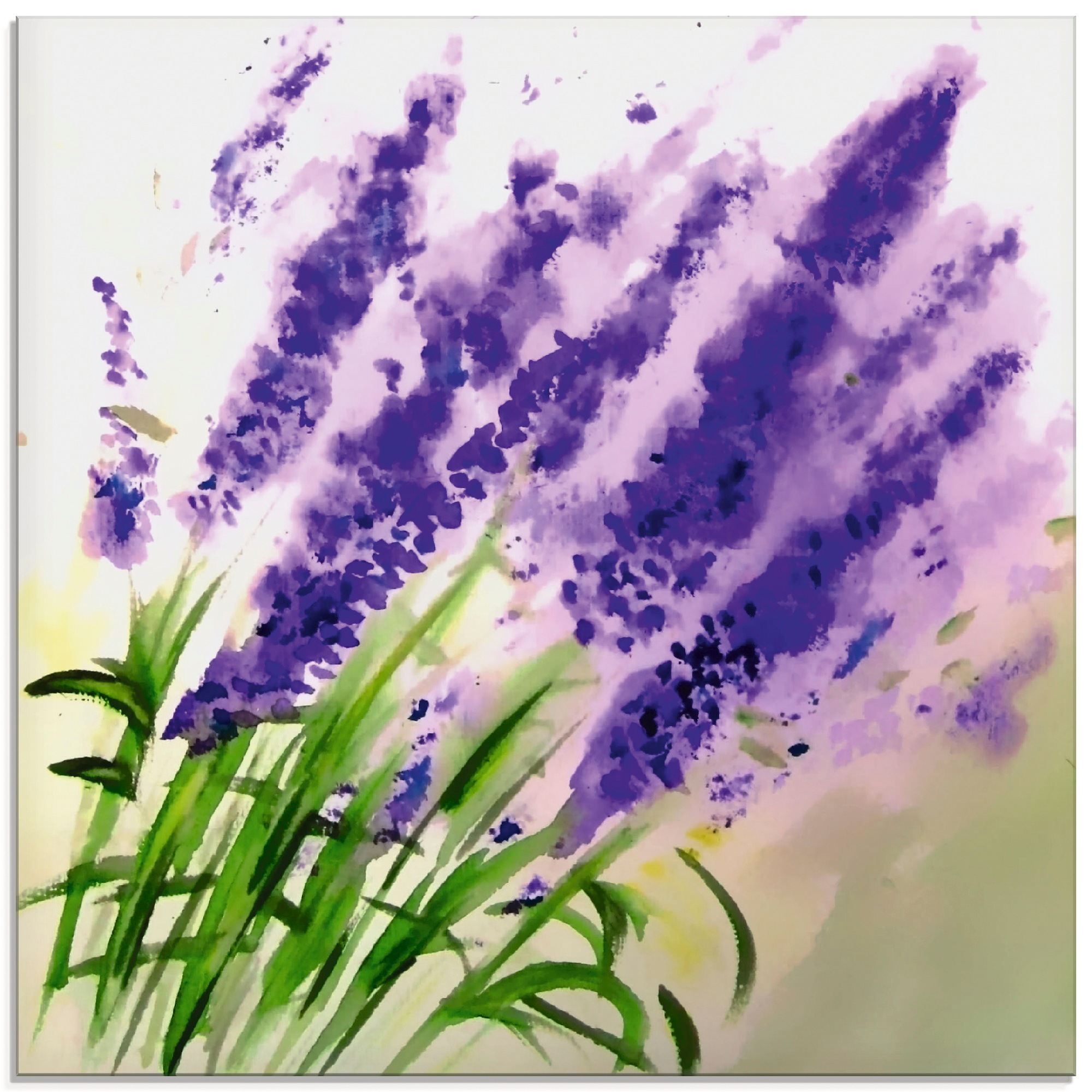 Image of Artland Glasbild »Lavendel-aquarell«, Blumen, (1 St.) bei Ackermann Versand Schweiz