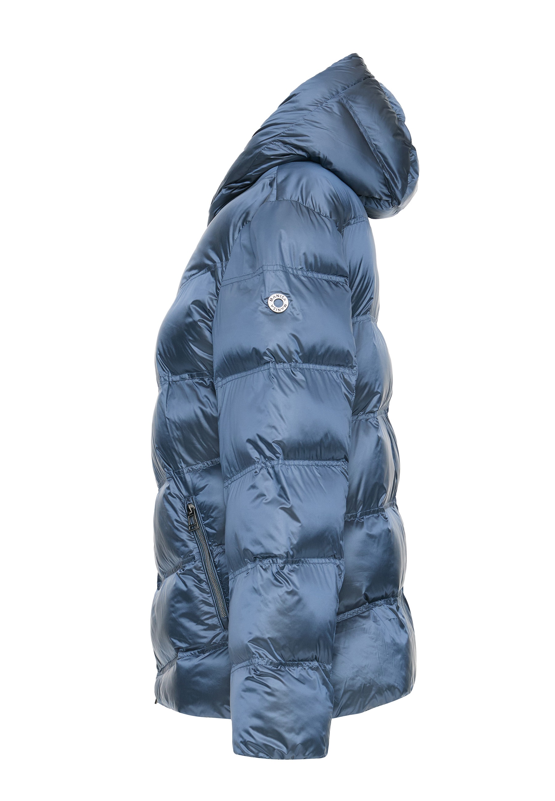 MANISA Steppjacke, mit Kapuze, mit Stehkragen, Kapuze und elastischem Ärmelsaum