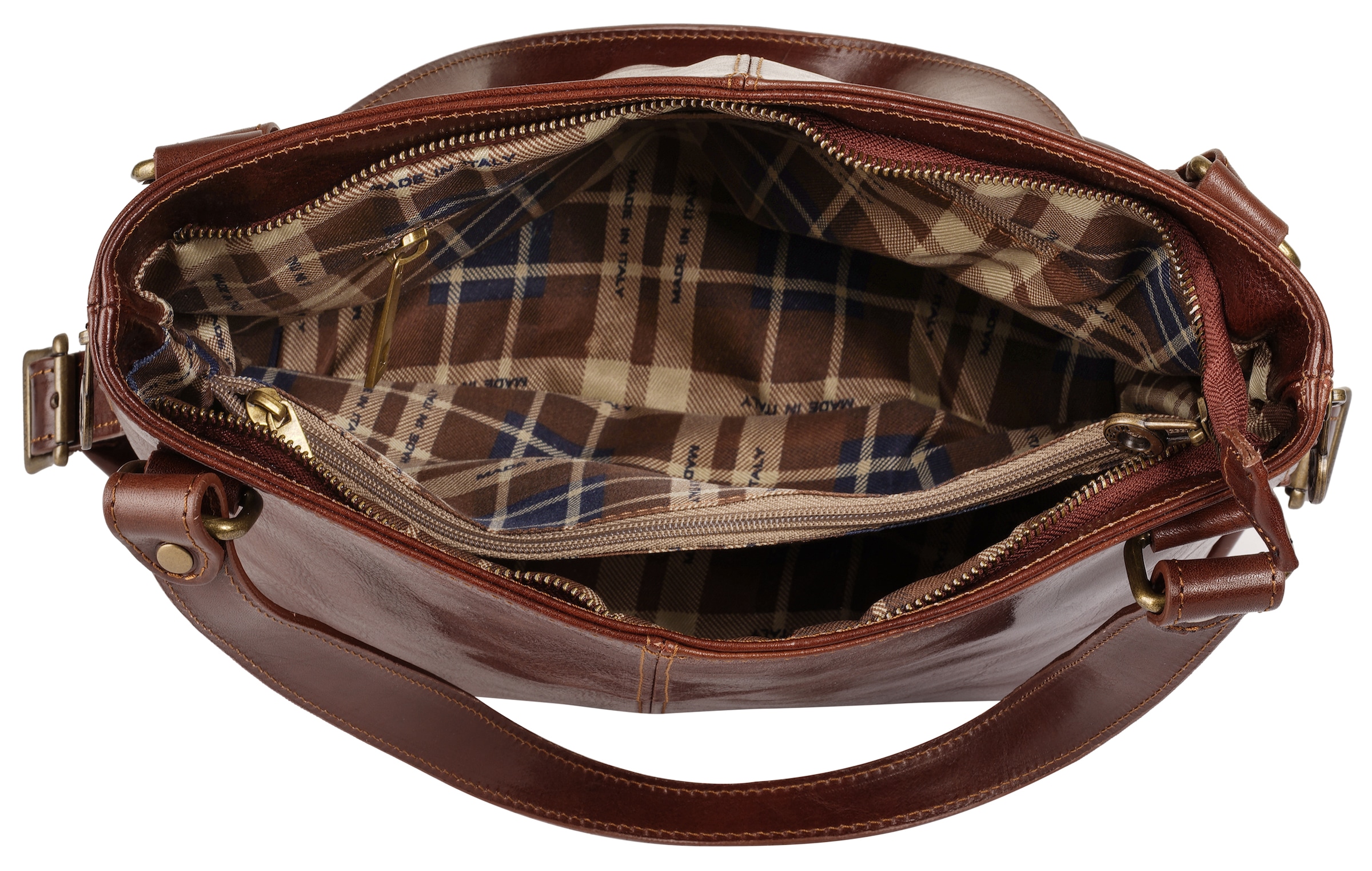 Piké Shopper echt Leder, Made in Italy