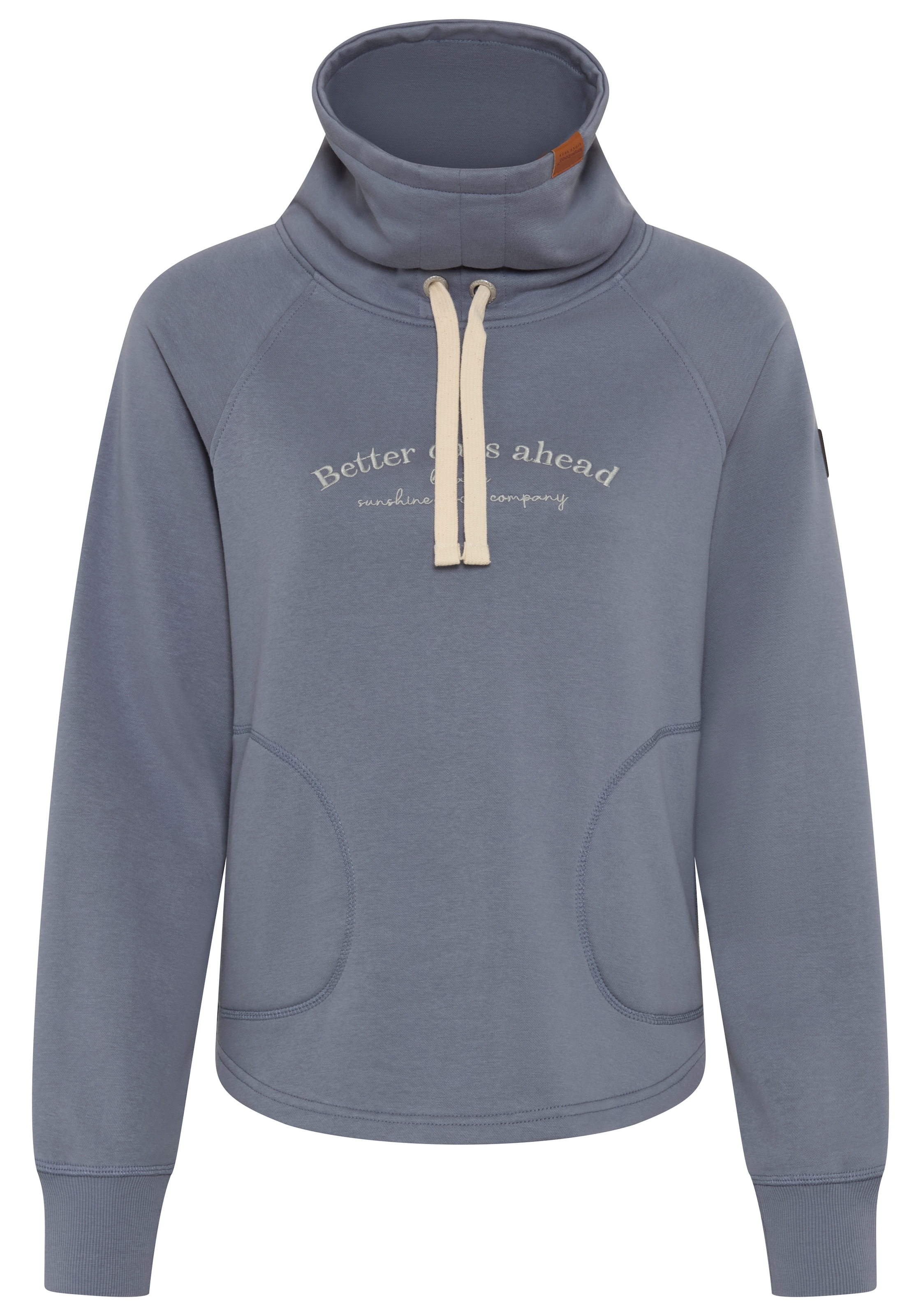 KangaROOS Sweat-shirt , avec col châle haut, forme mi-hanche, manches longues, aussi en grandes tailles
