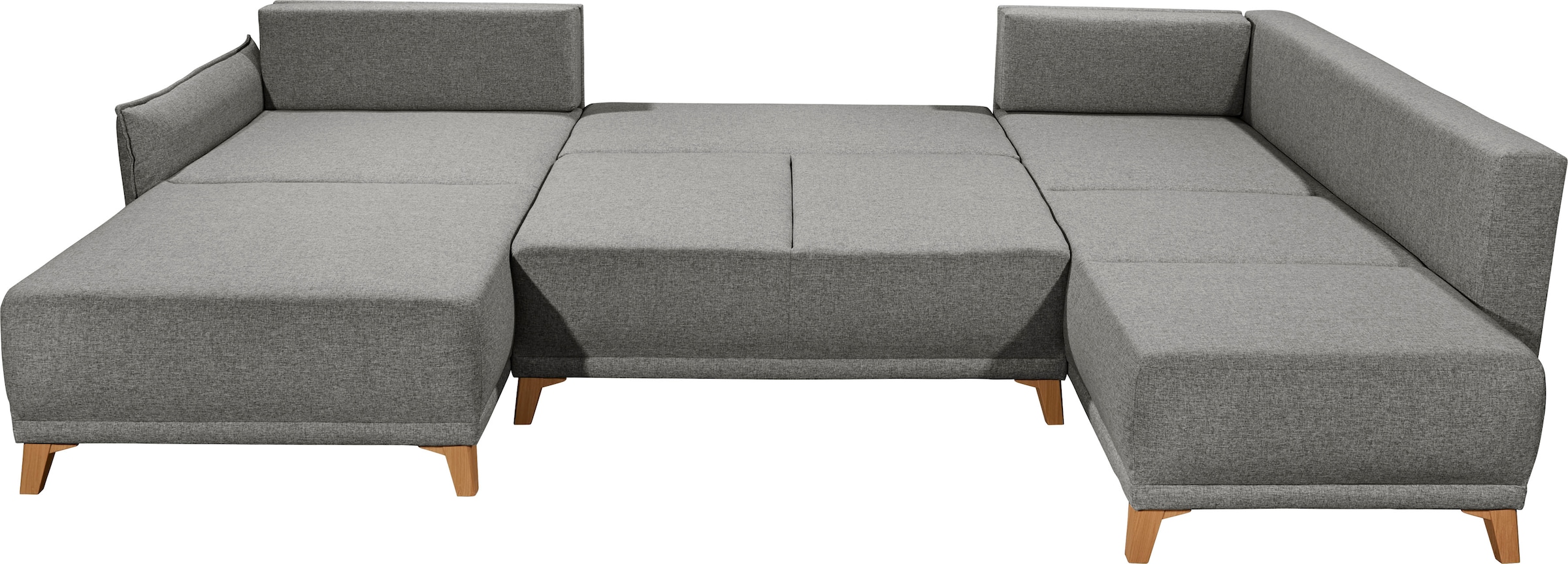 ED EXCITING DESIGN Wohnlandschaft »Pamplona U-Form«, mit Bettfunktion, Bettkasten & Zierkissen