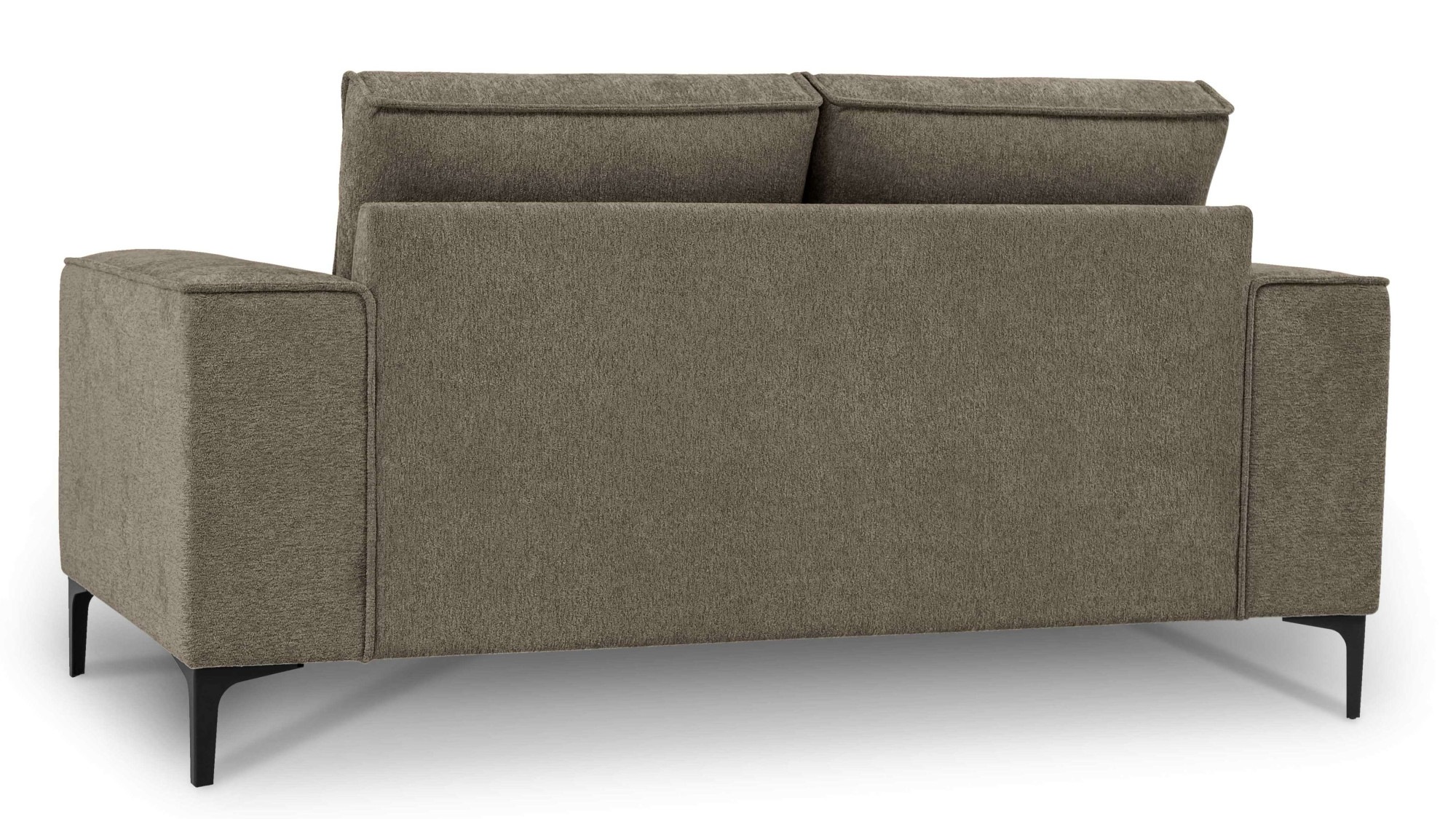 Places of Style 2-Sitzer »Kompaktsofa Oland, Struktur, Flachgewebe, Luxus-Microfaser, Boucle«, 164 cm, Wellenunterfederung, Skandi-Design, Metallfüsse