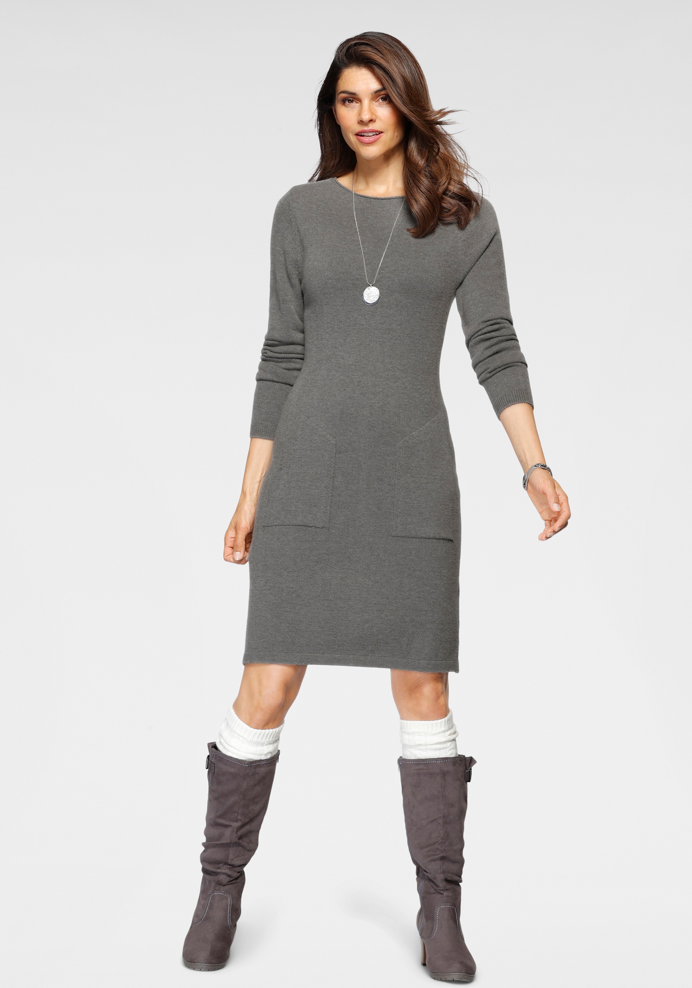 Image of Boysen's Strickkleid, mit Taschen NEUE FARBE bei Ackermann Versand Schweiz