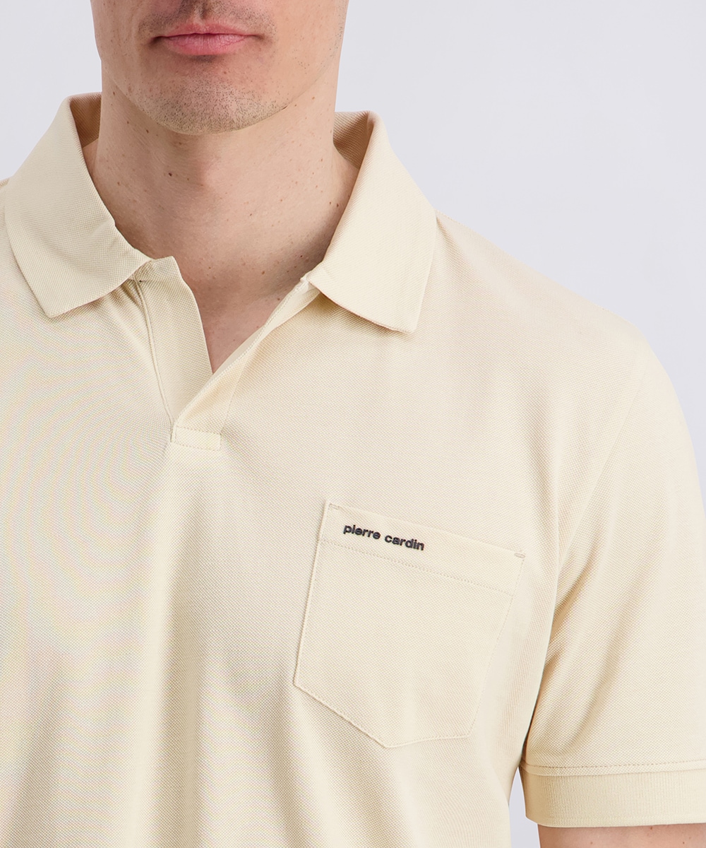 Pierre Cardin Poloshirt normale Passform, mit kurzem Arm, mit offenem Polokragen