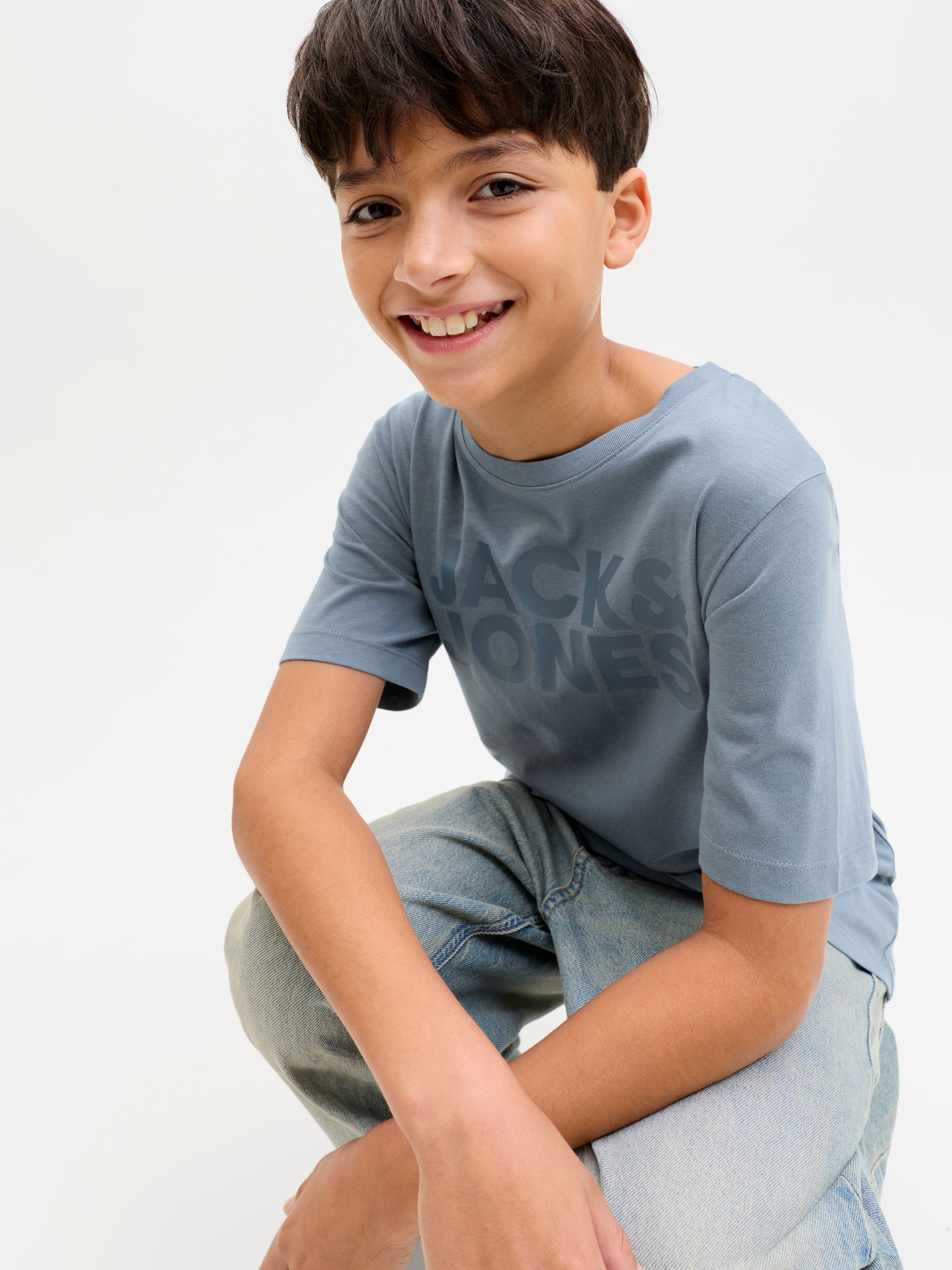 Jack & Jones Junior Rundhalsshirt »JJECORP stylisch, atmungsaktiv, pflegeleicht« bedruckt, casual, regular fit, Jersey, Rundhals