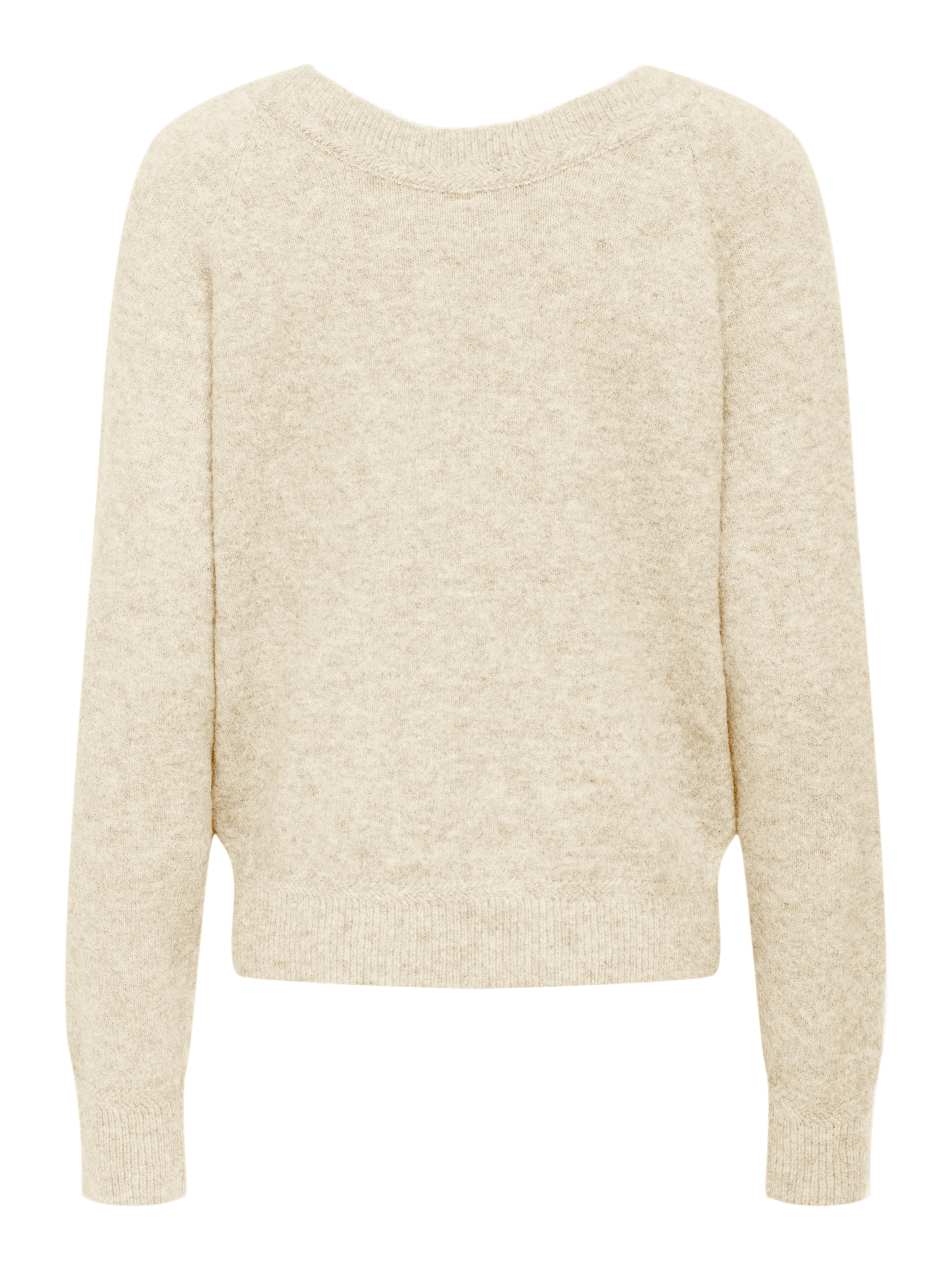 ONLY Pull en tricot »ONLRENE LS V-NECK REVERSIBEL KNT NOOS« mélange de matériaux, coupe régulière