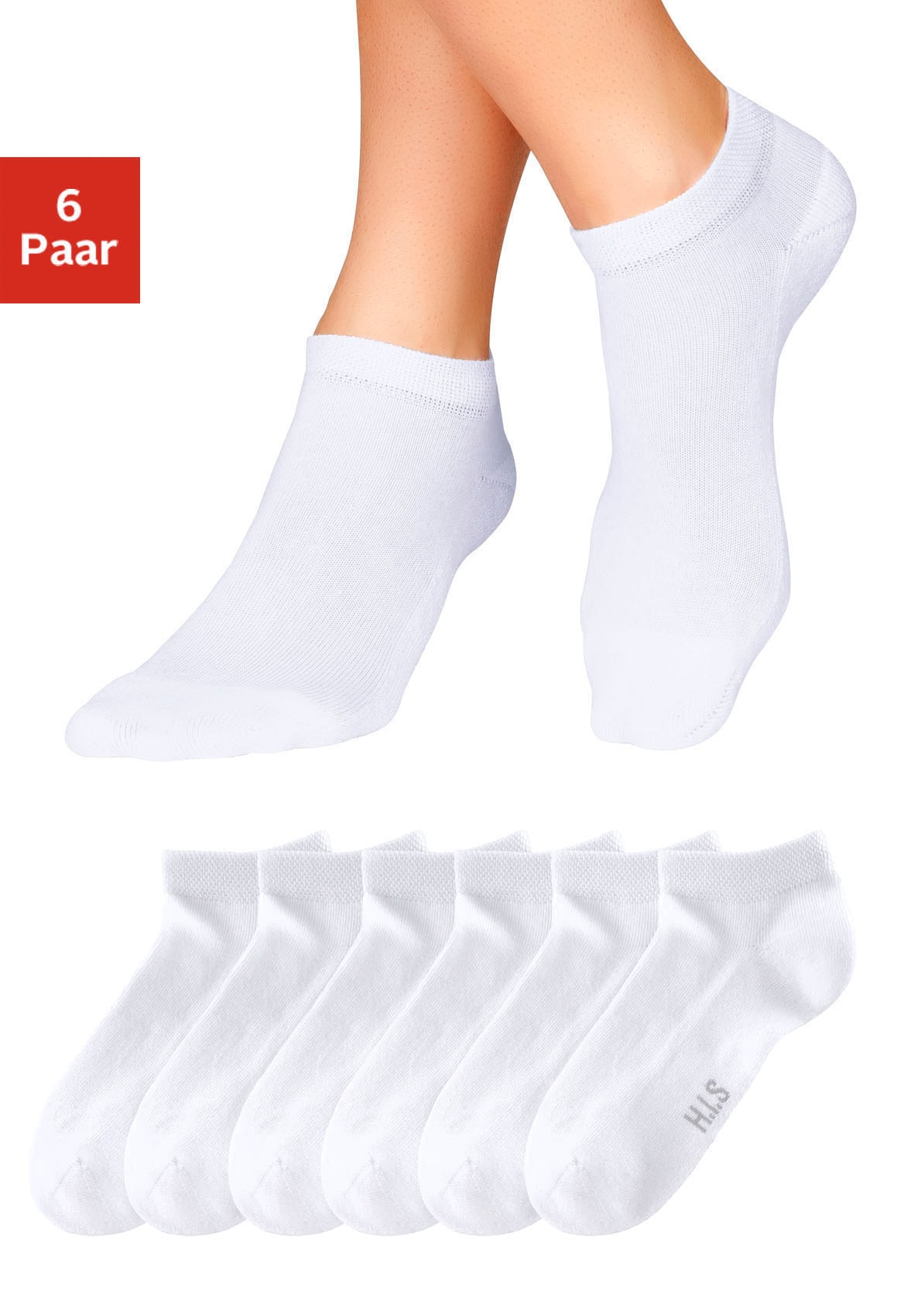 (Set, 6 auf mit versandkostenfrei Sneakersocken, Paar), Frotteesohle H.I.S weicher