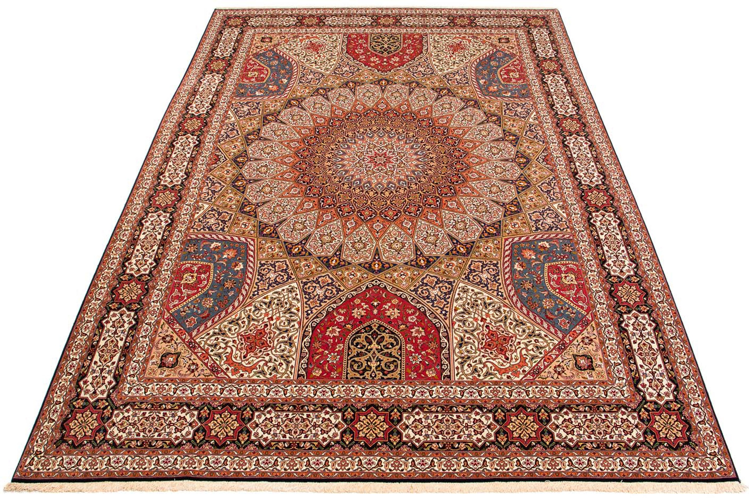 Image of morgenland Orientteppich »Perser - Täbriz - Royal - 408 x 300 cm - mehrfarbig«, rechteckig, 7 mm Höhe, Wohnzimmer, Handgeknüpft, Einzelstück mit Zertifikat bei Ackermann Versand Schweiz