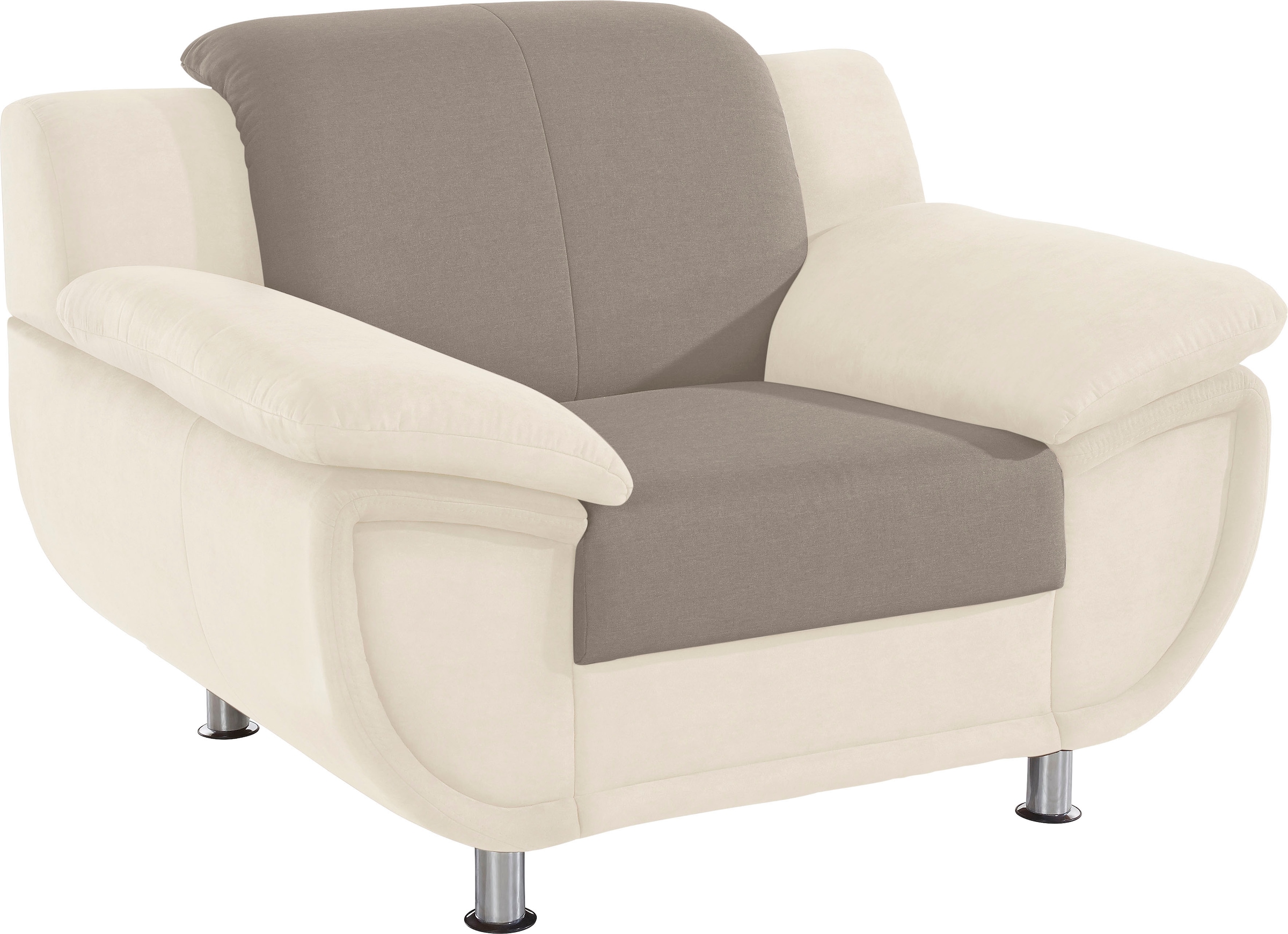 TRENDMANUFAKTUR Sessel »Rondo 3, Loungesessel, Breite 121cm« wahlweise mit komfortablem Federkern, mit extra breiten Armlehnen