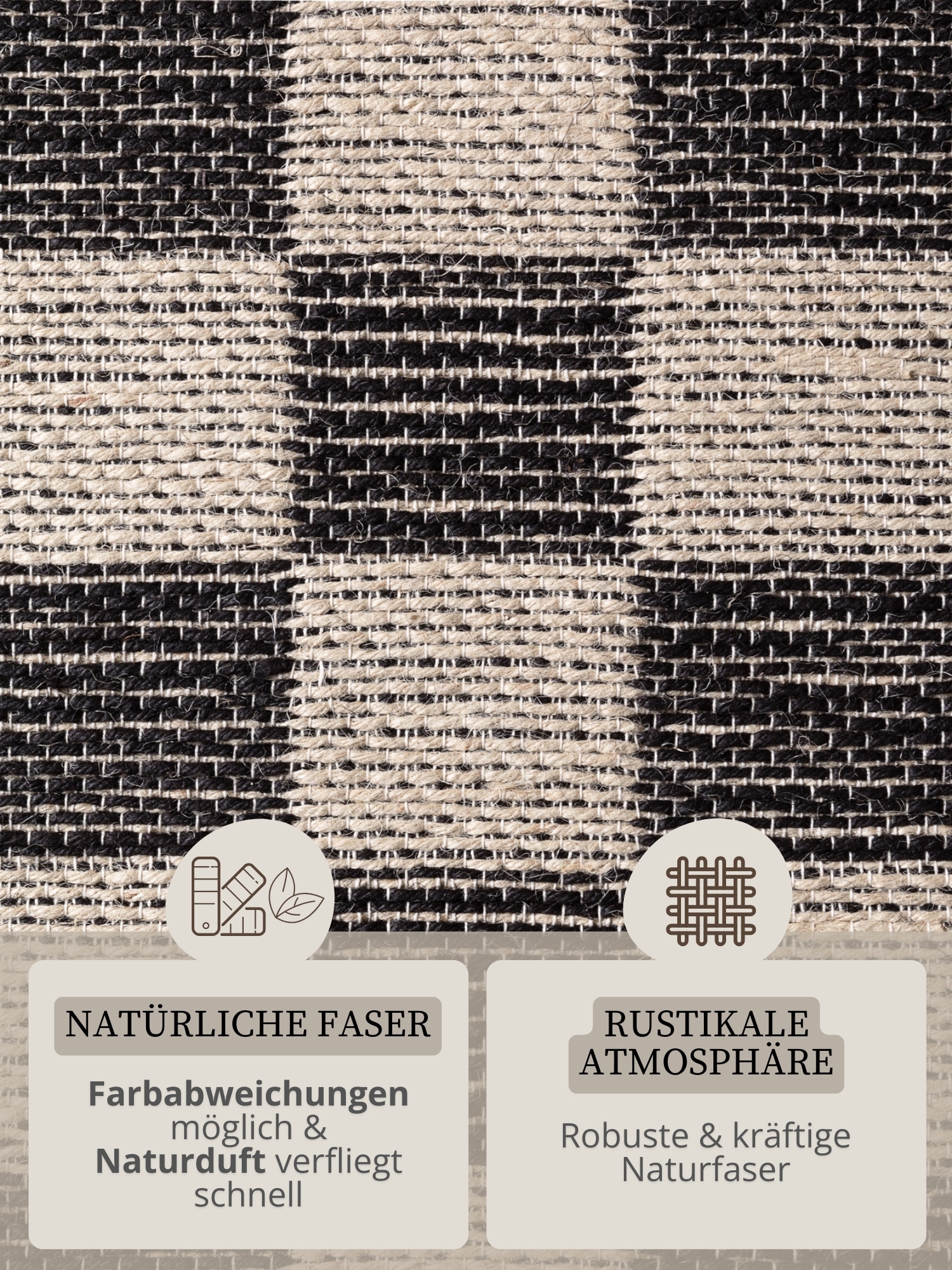 HANSE Home Tapis »Rex« Rectangulaire 7 mm Höhe Jute, Handgemacht, Wohnzimmerteppich, Naturteppich, Wohnzimmer, Läufer