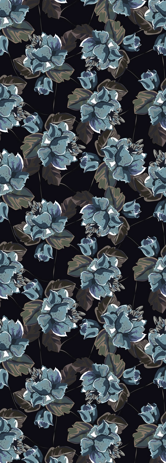 Image of queence Vinyltapete "Marlin" Motiv bedruckt botanisch floral gemustert natürlich glatt 90x250cm, selbstklebend, kinderleichte Anbringung, Sticker