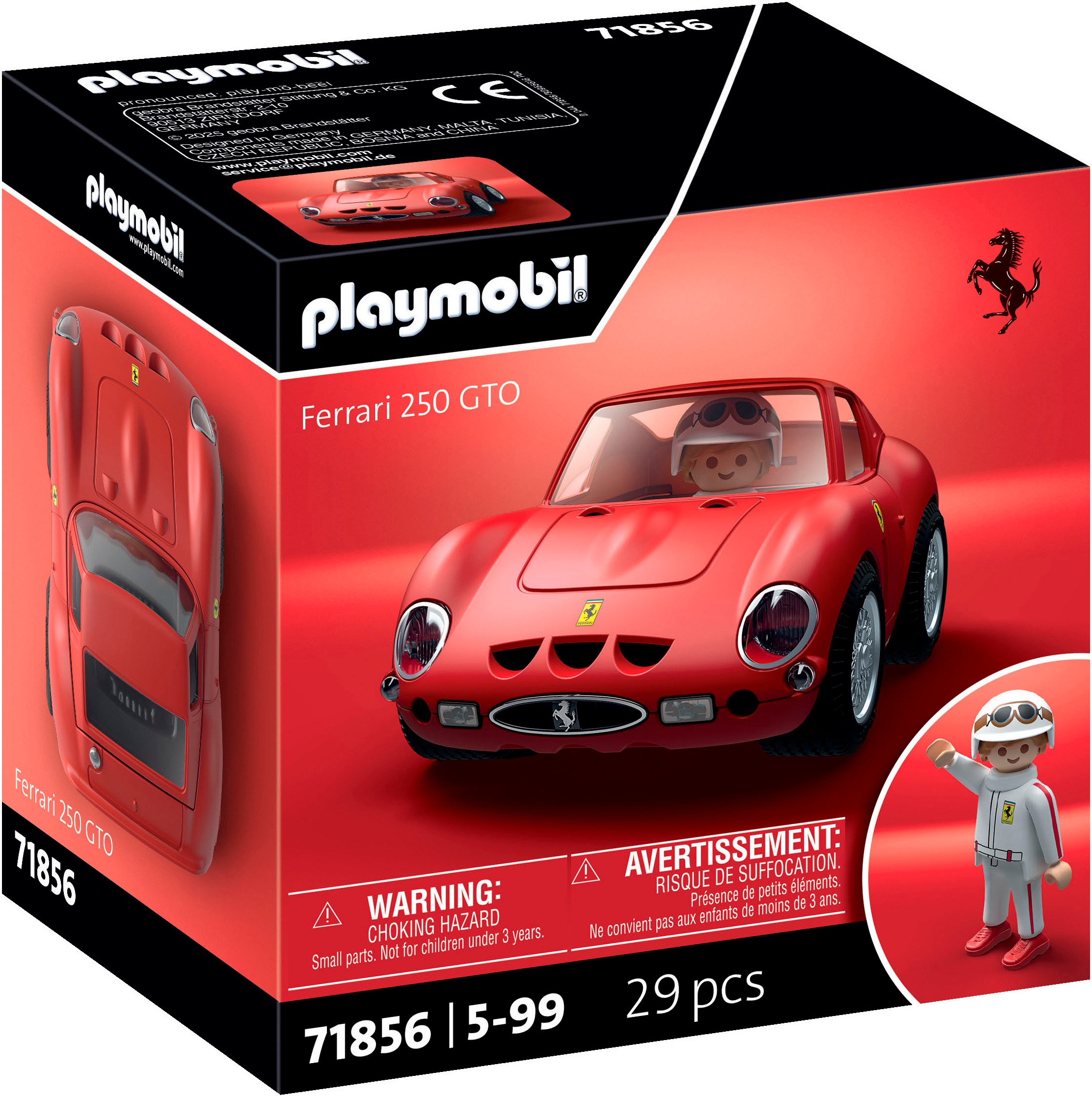Playmobil® Konstruktions-Spielset »PLAYMOBIL X Ferrari 250 GTO (71856), Cars« Made in Europe