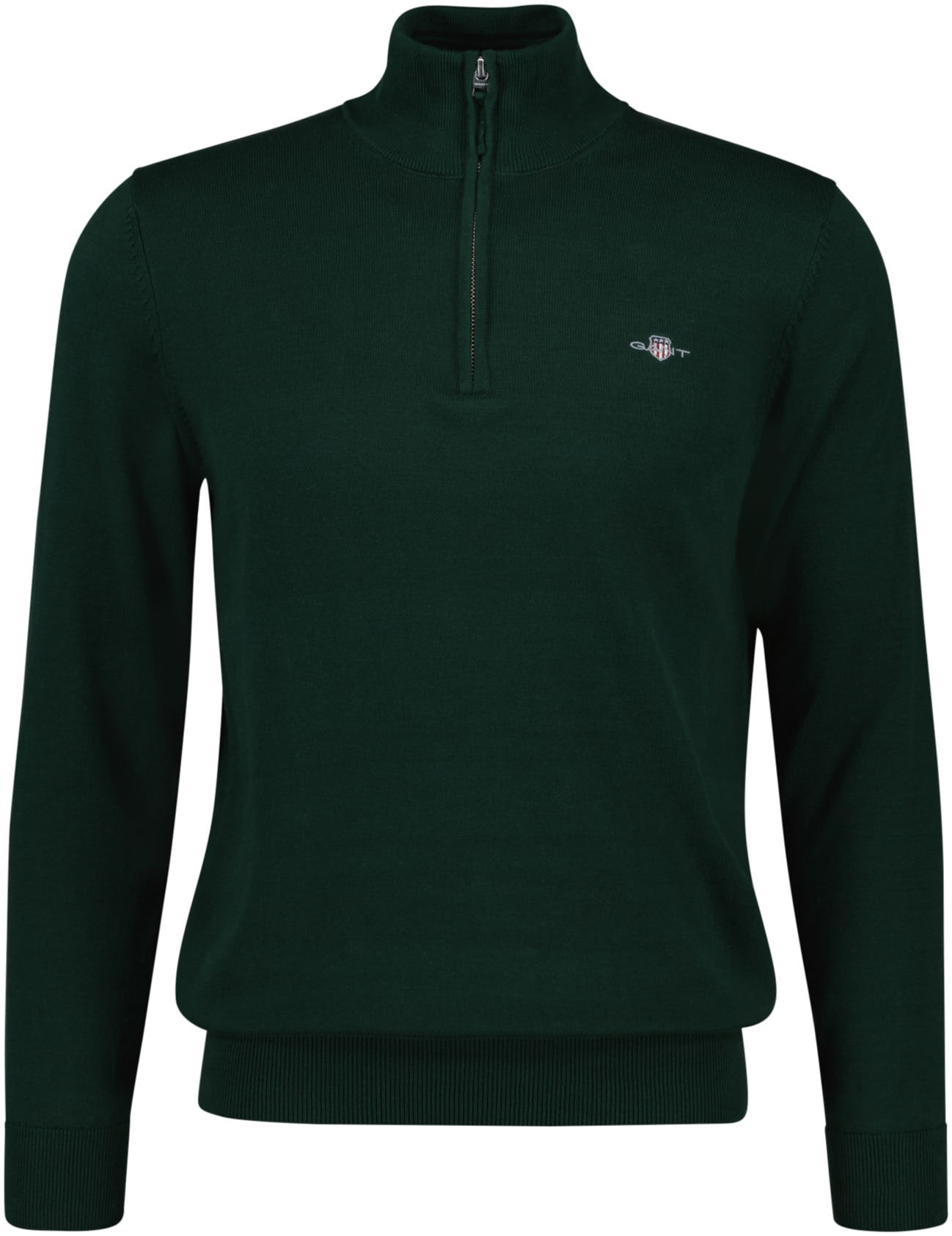 Troyer »CLASSIC COTTON HALF ZIP«, mit gerippten Details