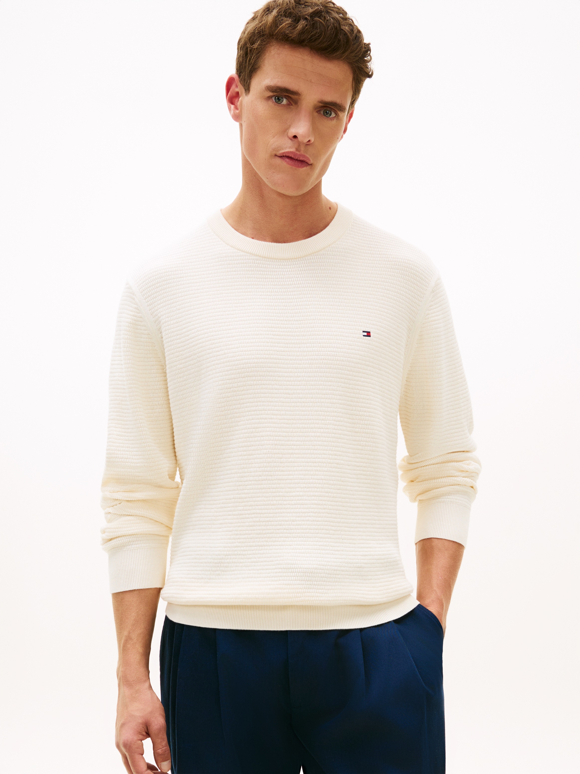 Image of Tommy Hilfiger Strickpullover "SEASONAL STRUCTURE CREW NECK" strukturiert