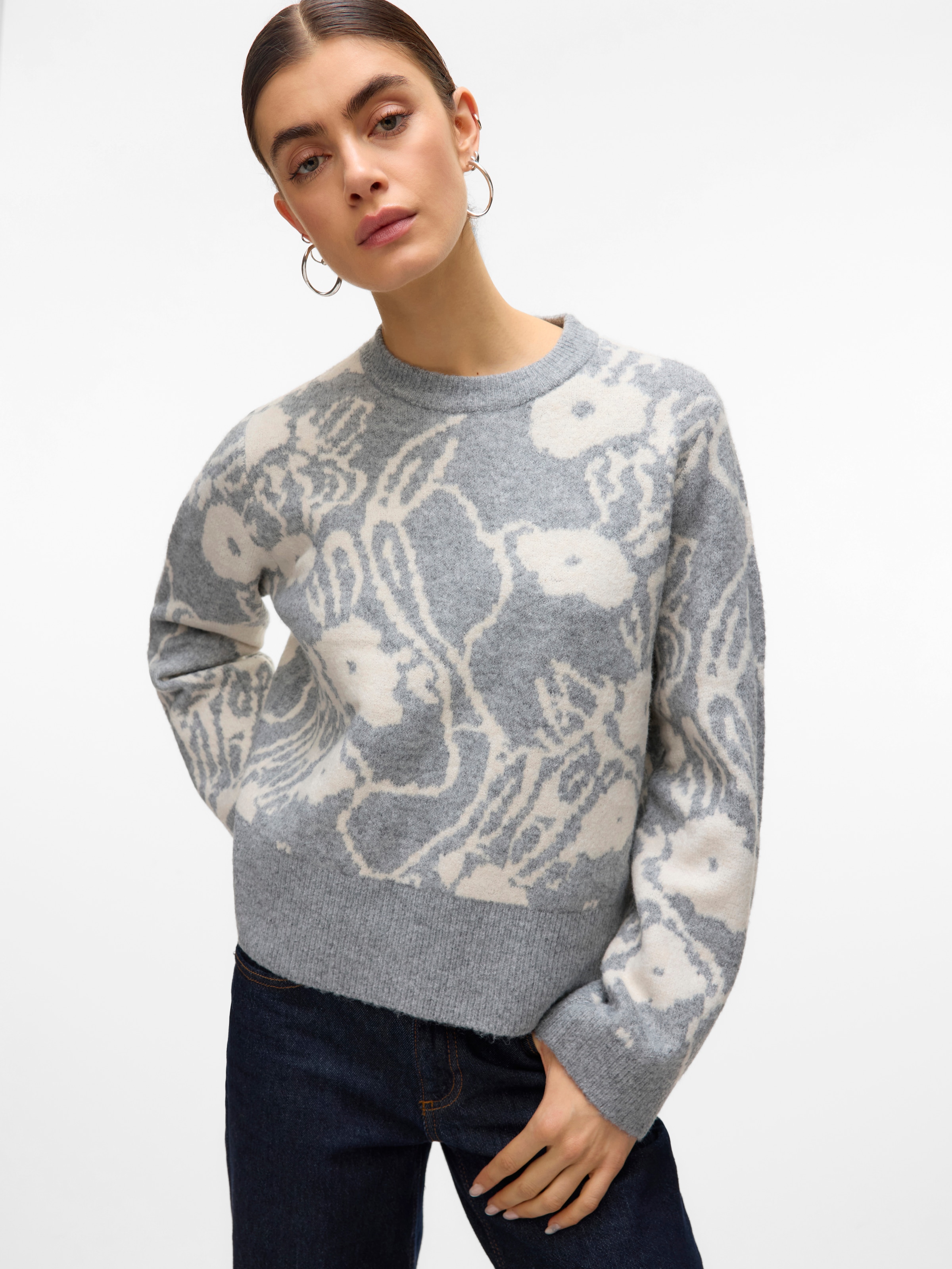 Image of Vero Moda Strickpullover "VMKAILA LS O-NECK PULLOVER BOO"