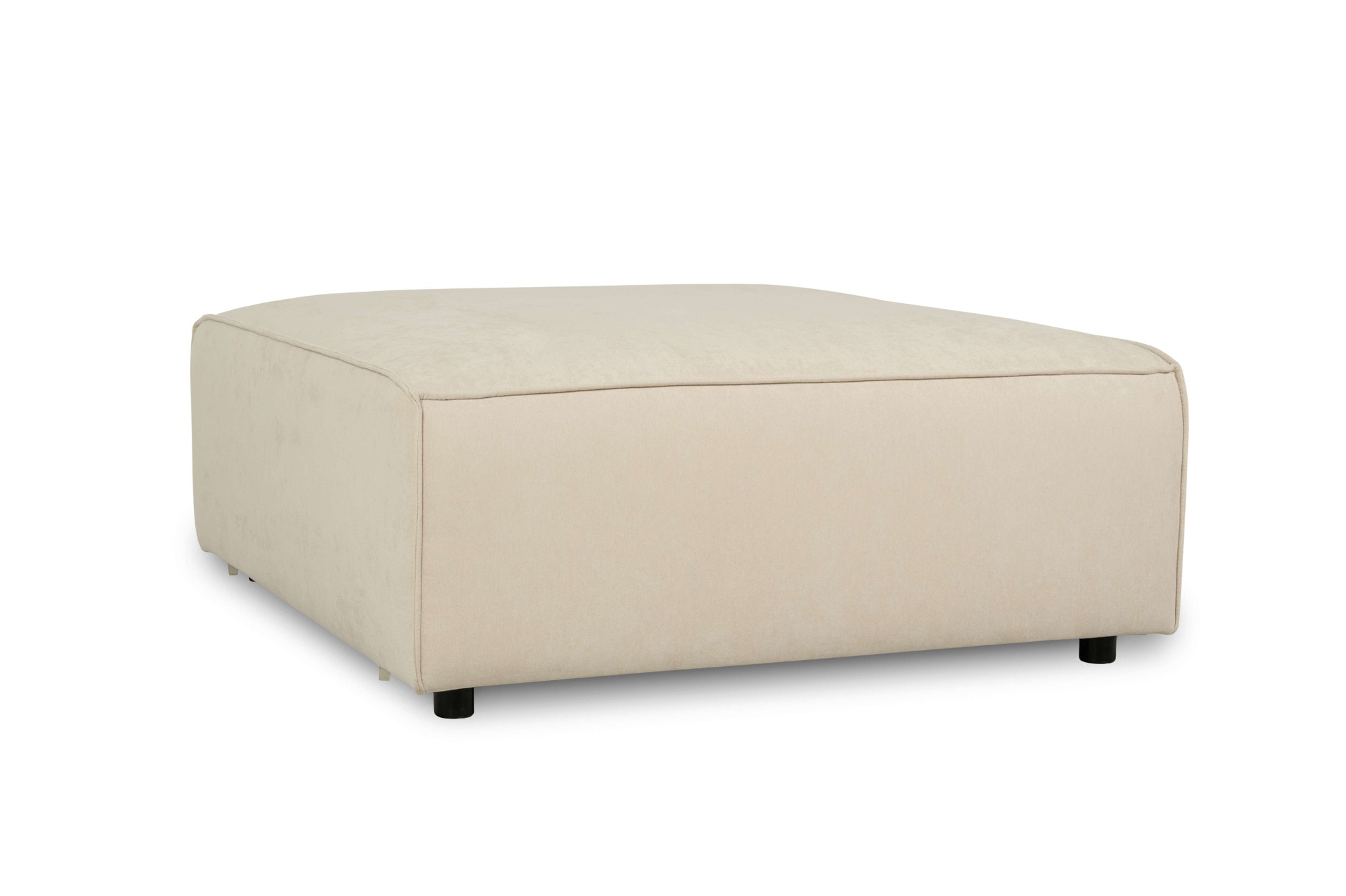 GOODproduct Tabouret rembourré »Jorrena, extra weicher Chenille-Stoff« Praktische Ergänzung, 105x105 cm, mit Wellenunterfederung