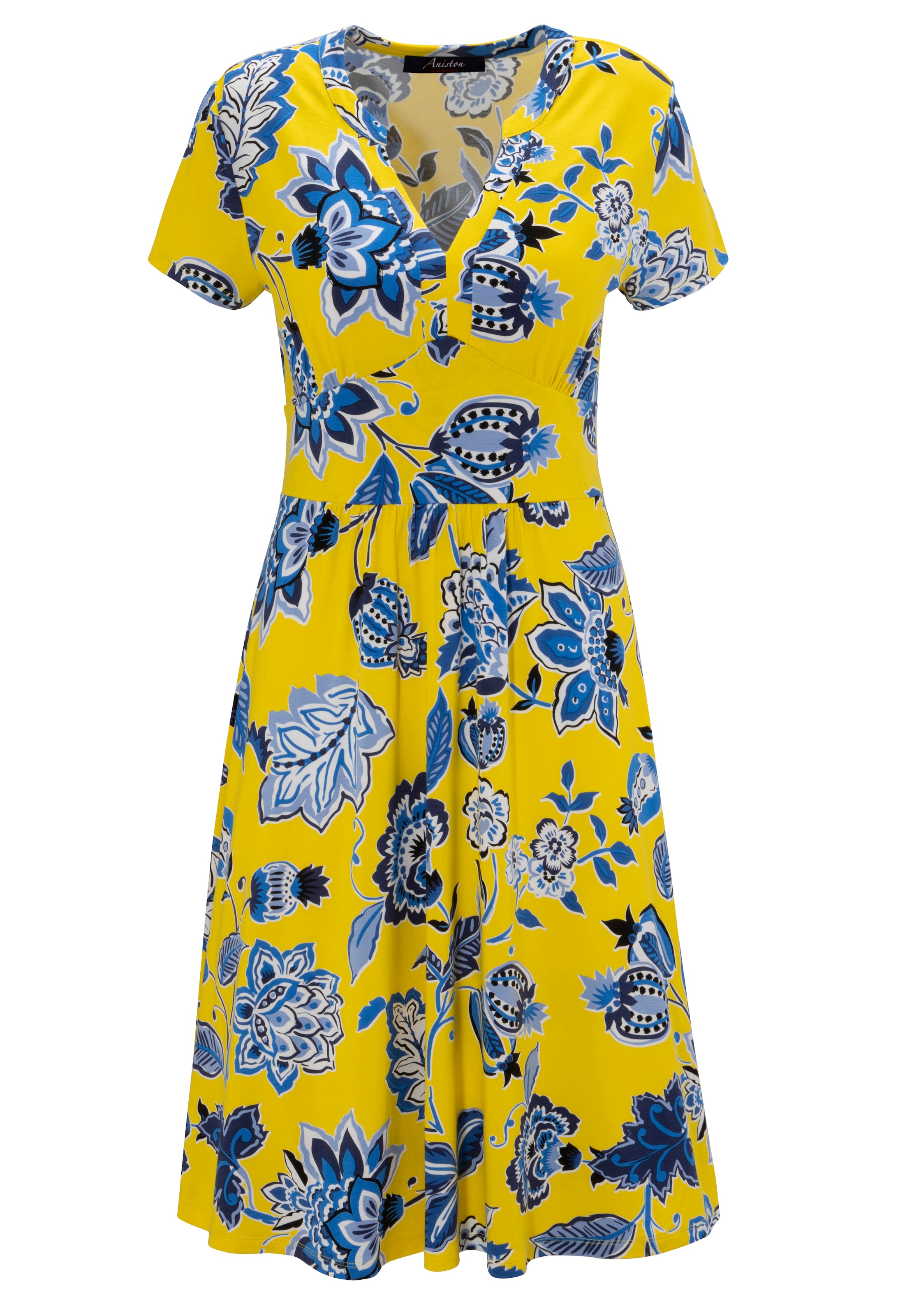 Aniston CASUAL Sommerkleid, mit grossflächigem Blumendruck- jedes Teil ein Unikat - NEUE KOLLEKTION