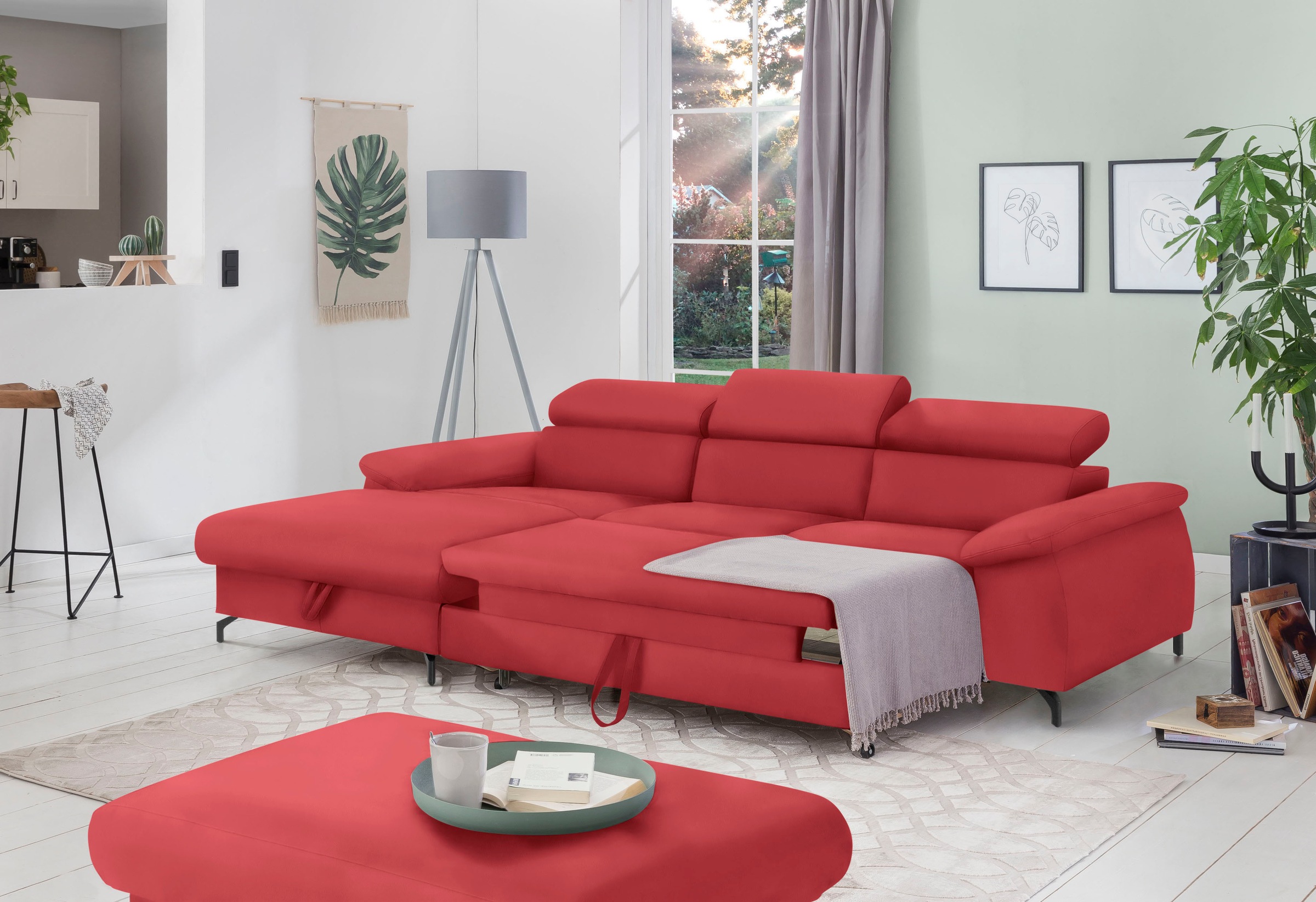 COTTA Ecksofa »Kitty L-Form«, mit Kopfteilverstellung, wahlweise mit Bettfunktion & Bettkasten