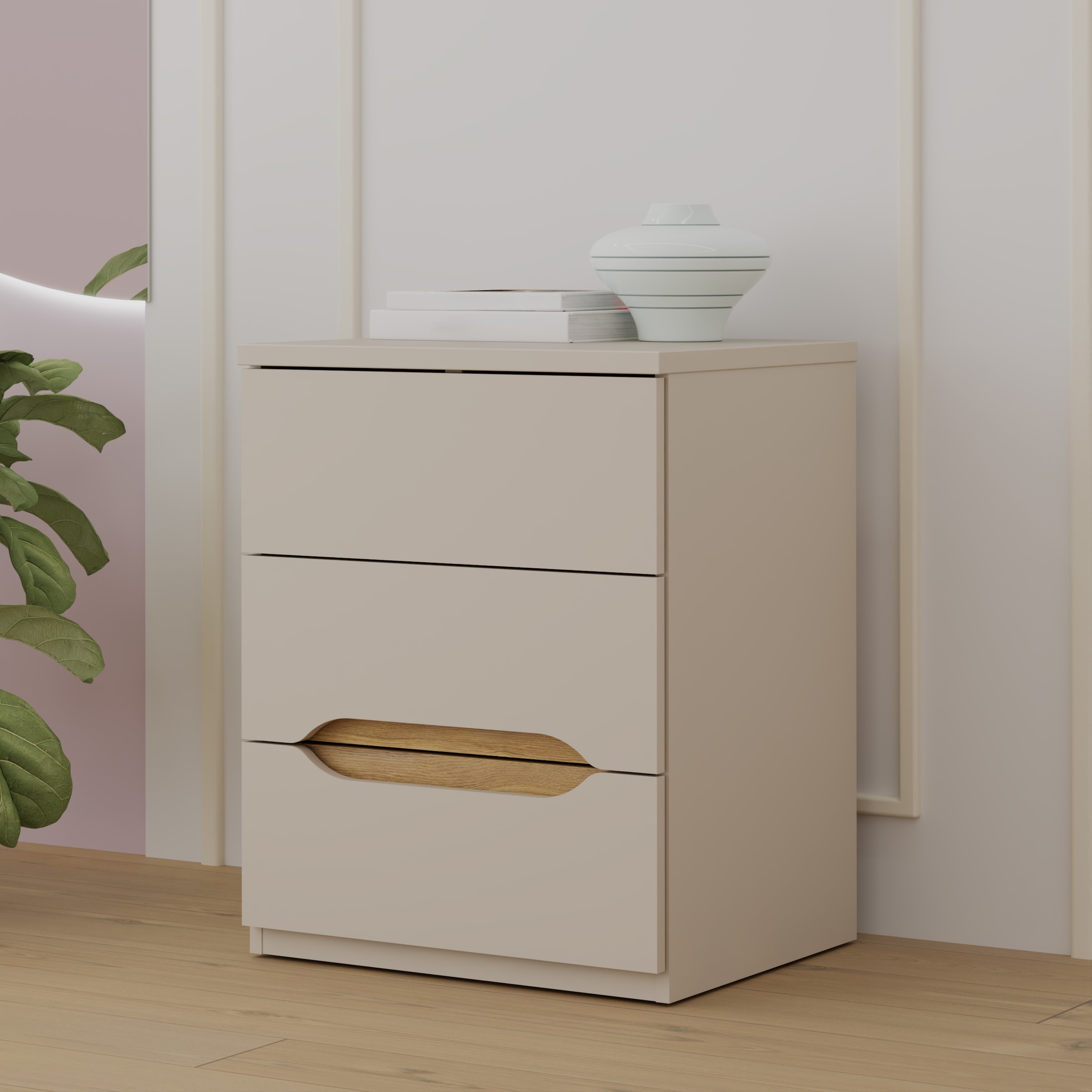Image of FORTE Nachtkommode B/H/T 50,4/63,5/41,5 cm Nako passend zum Boxspringbett